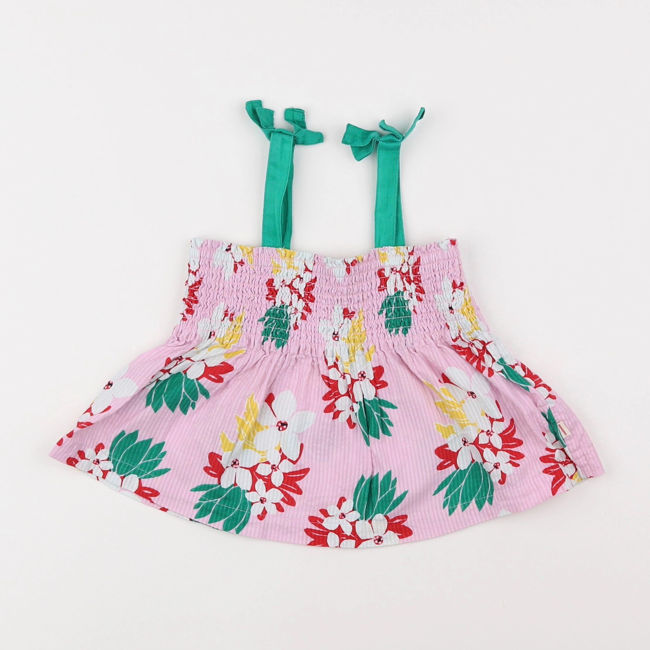 Catimini - blouse rose, vert - 6 ans