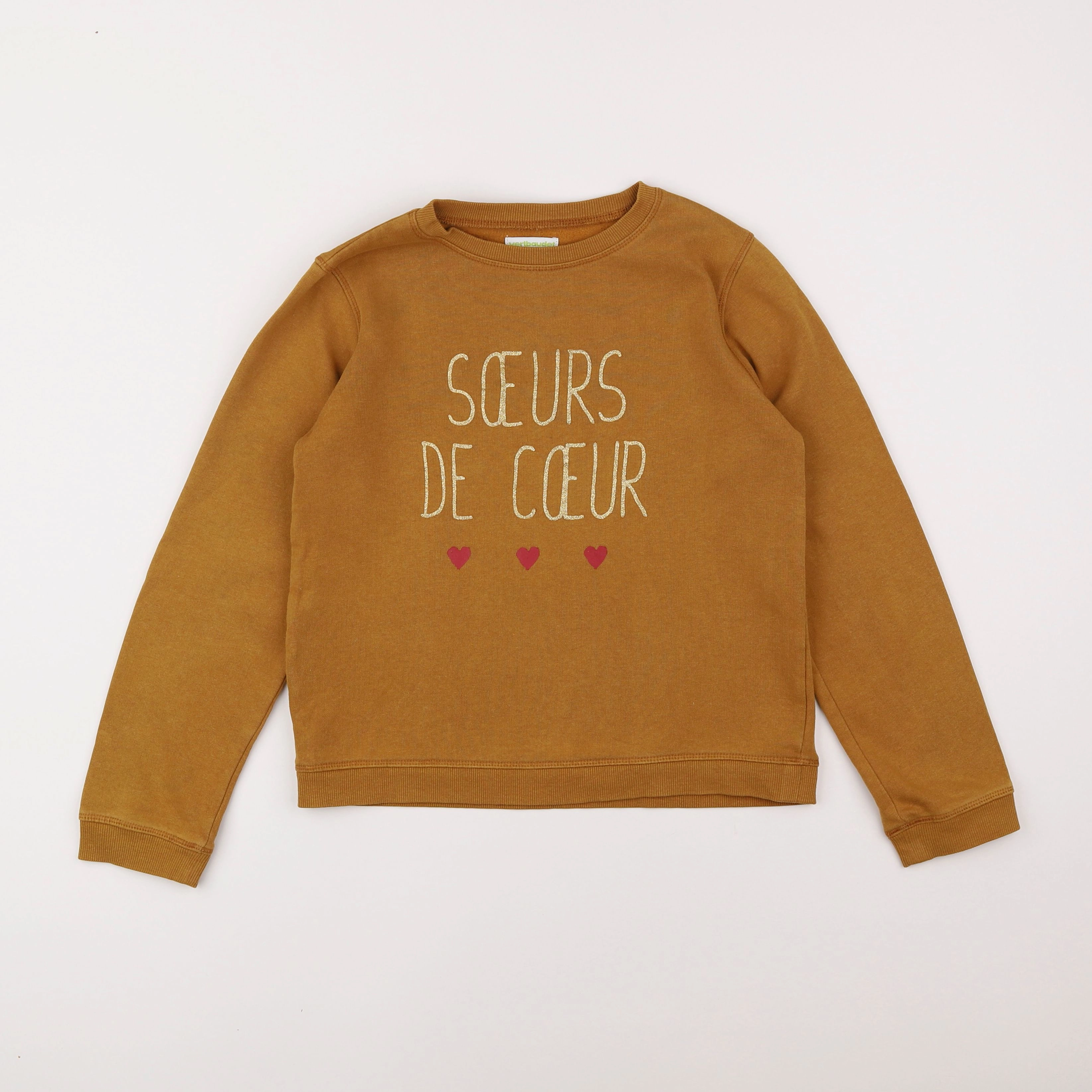 Vertbaudet - sweat marron - 10 ans