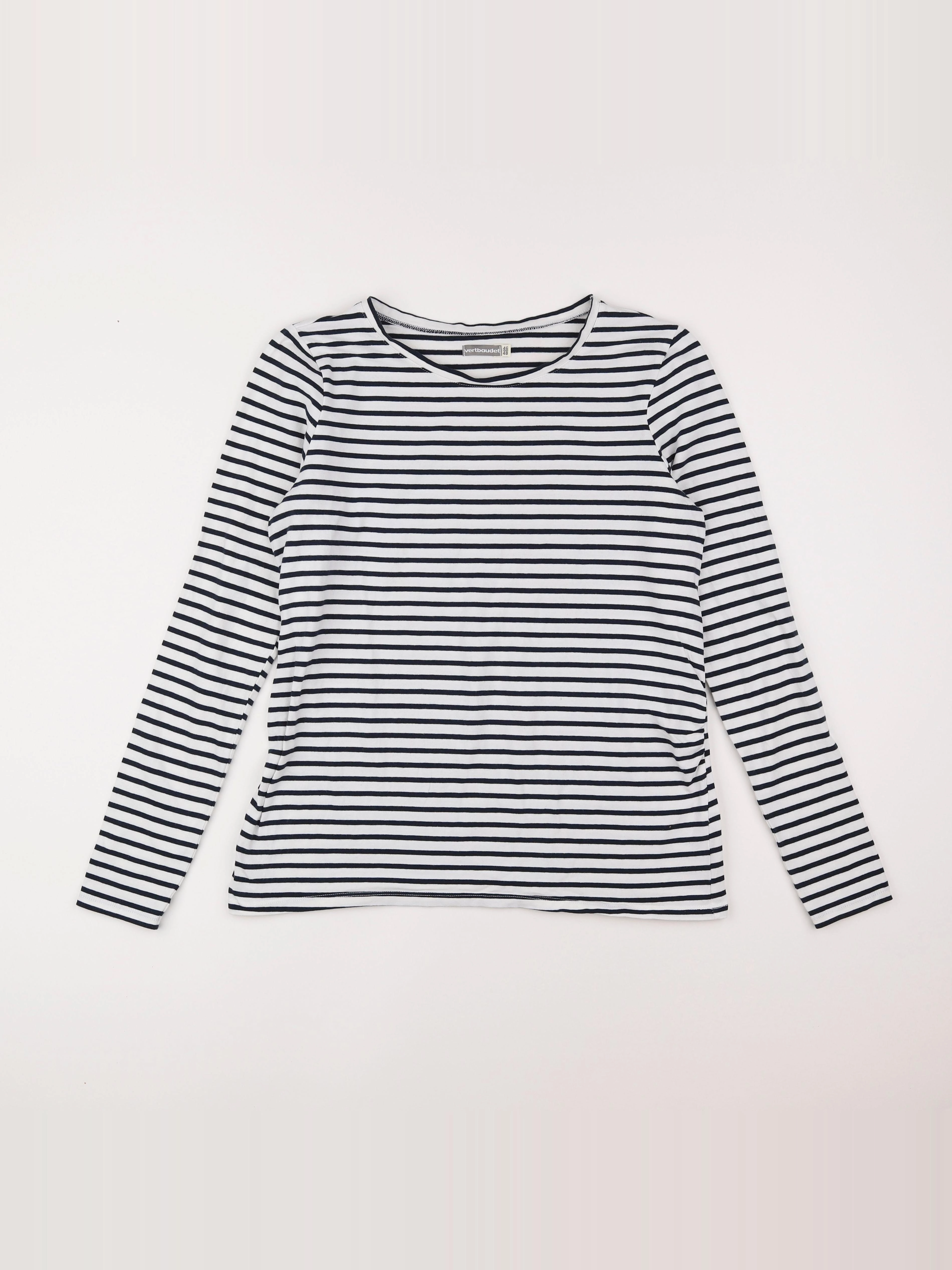 Vertbaudet - tee-shirt grossesse bleu, blanc - 46 à 48
