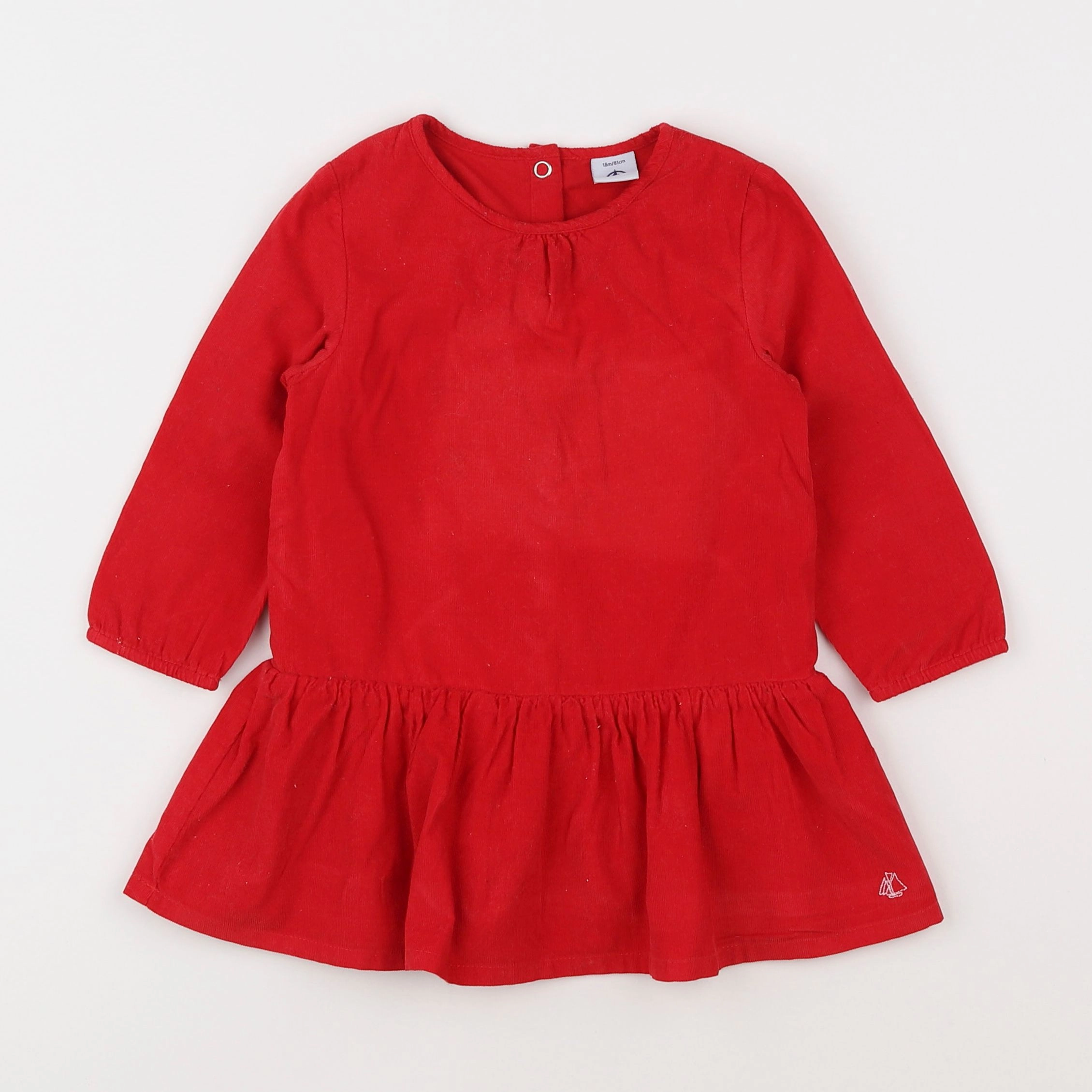 Petit Bateau - robe rouge - 18 mois