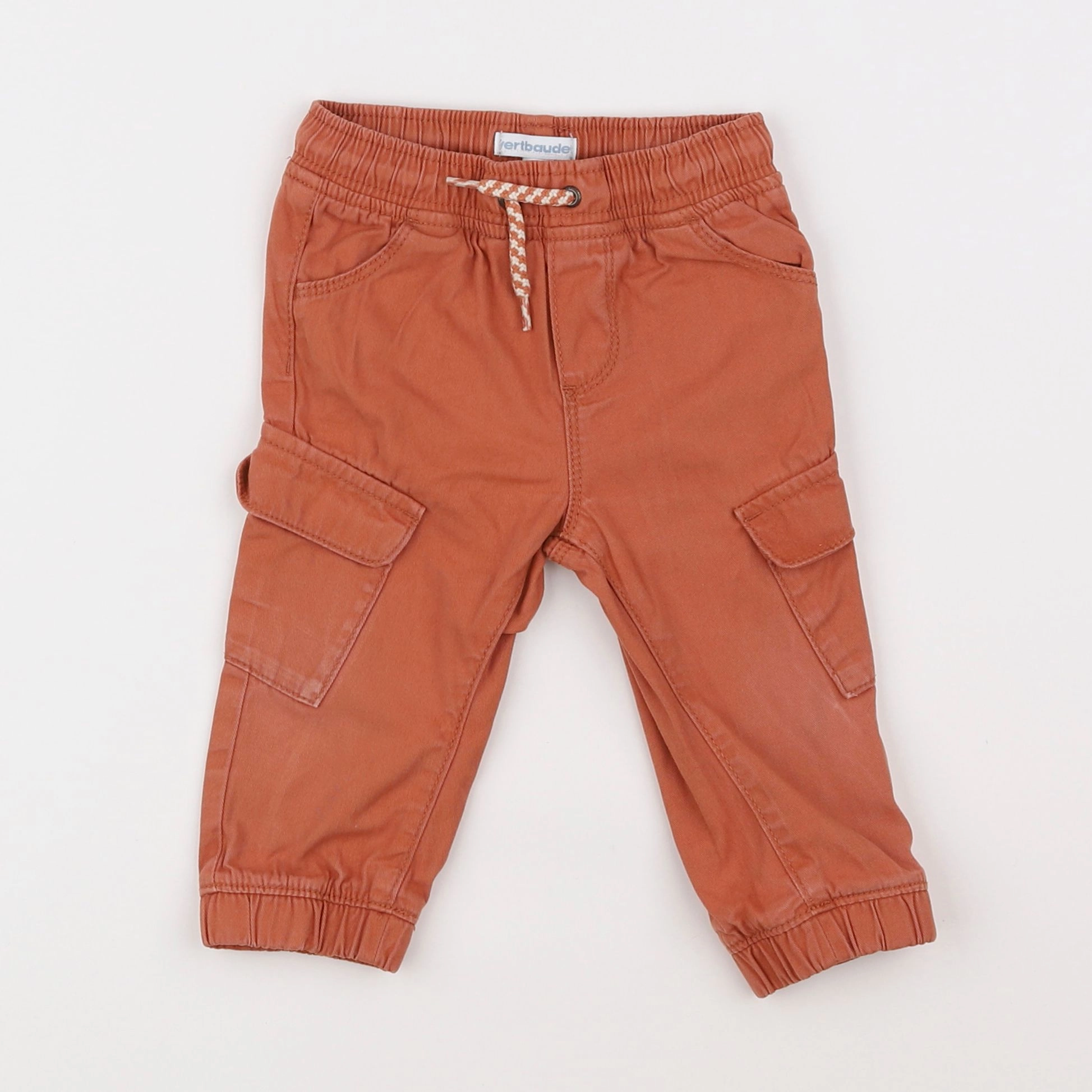 Vertbaudet - pantalon orange - 12 mois