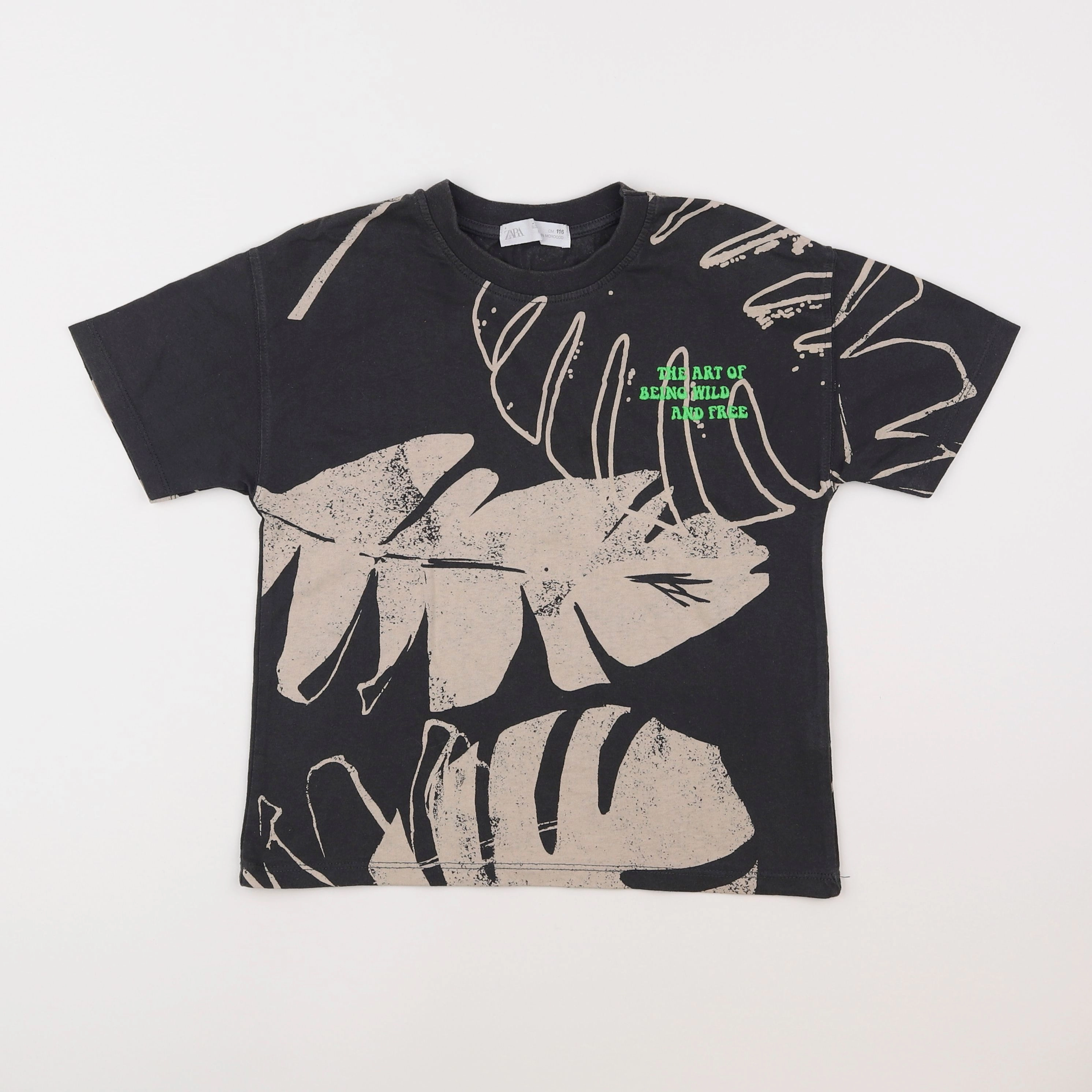 Zara - tee-shirt noir - 6 ans