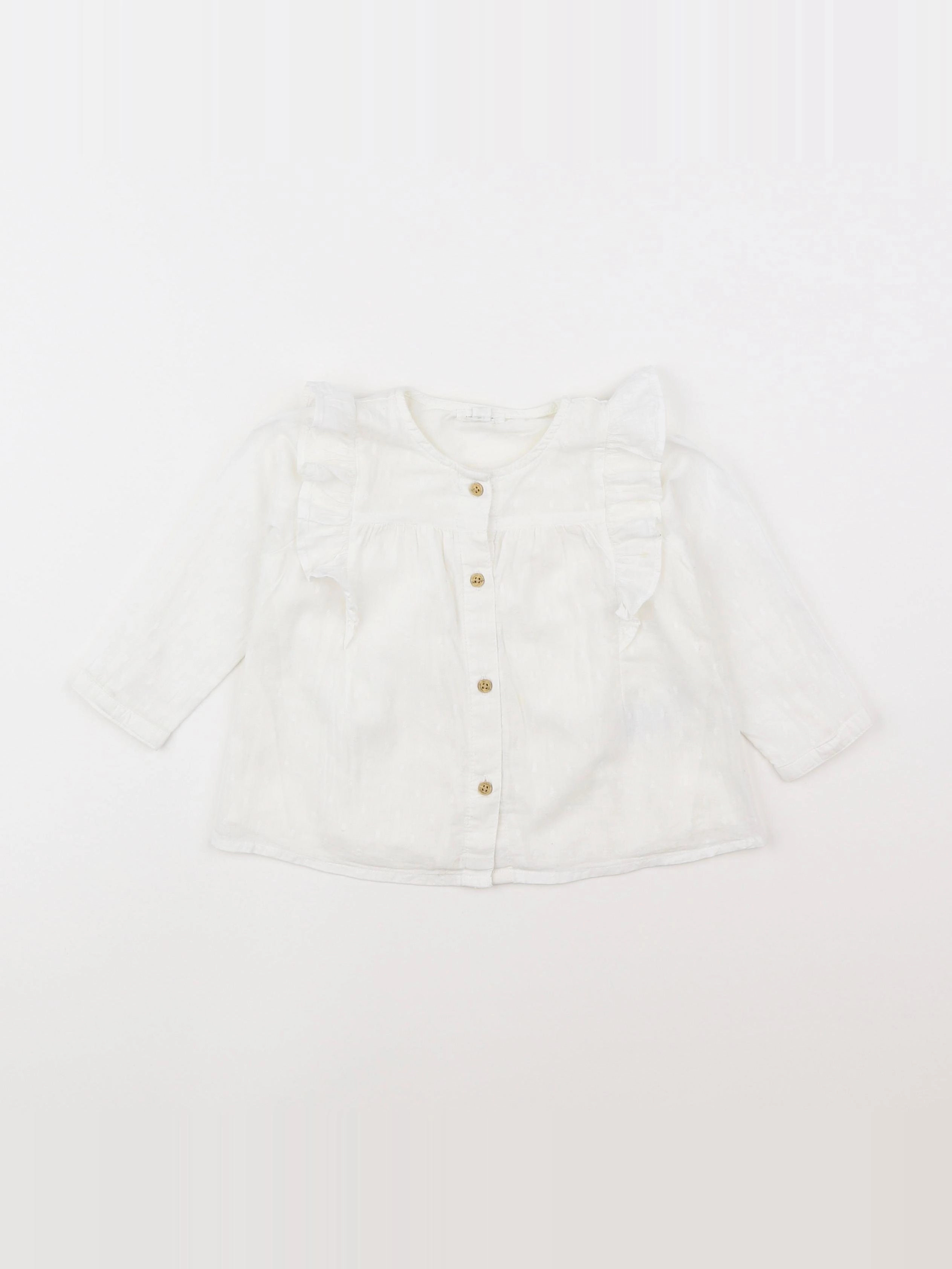 Vertbaudet - blouse blanc - 12 mois
