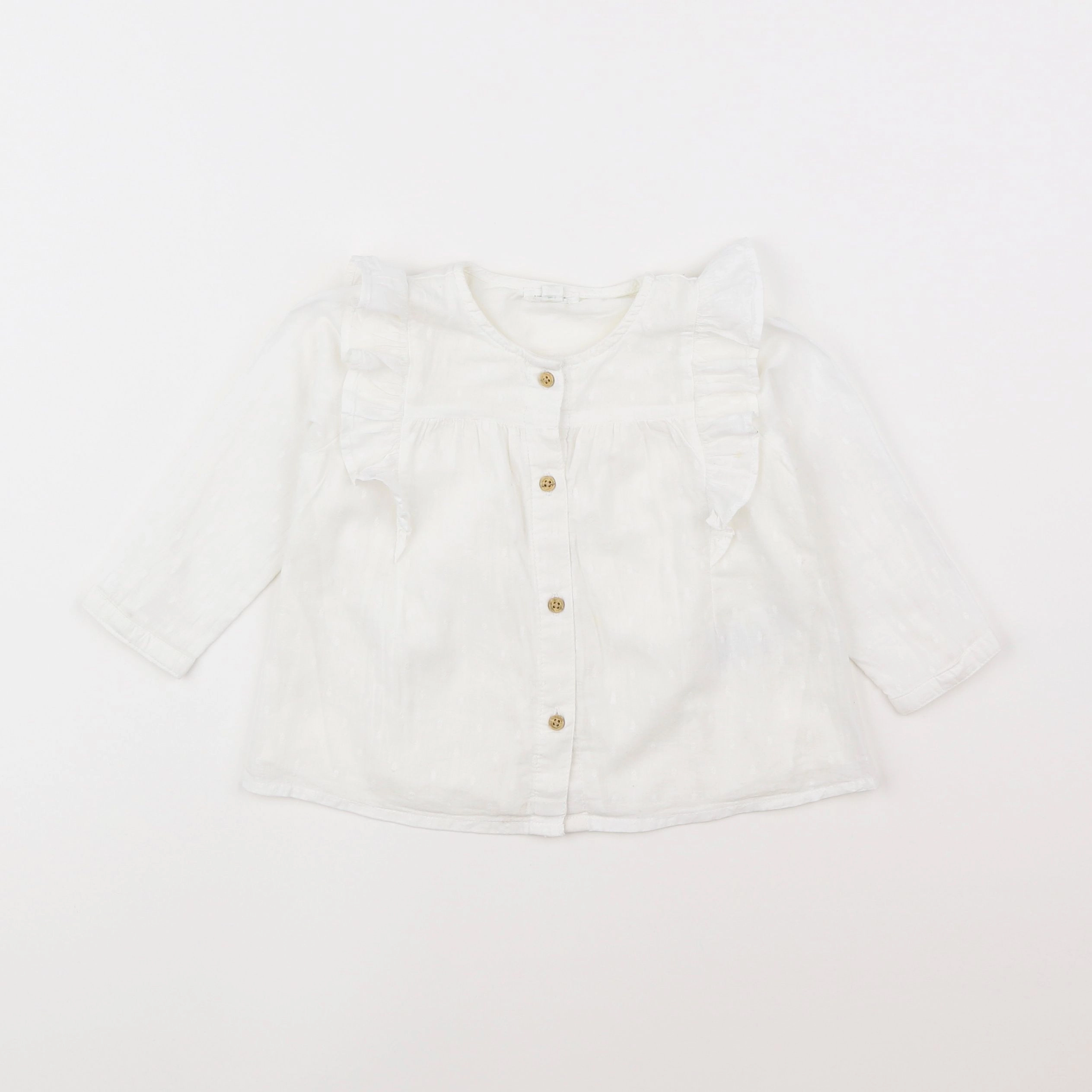Vertbaudet - blouse blanc - 12 mois