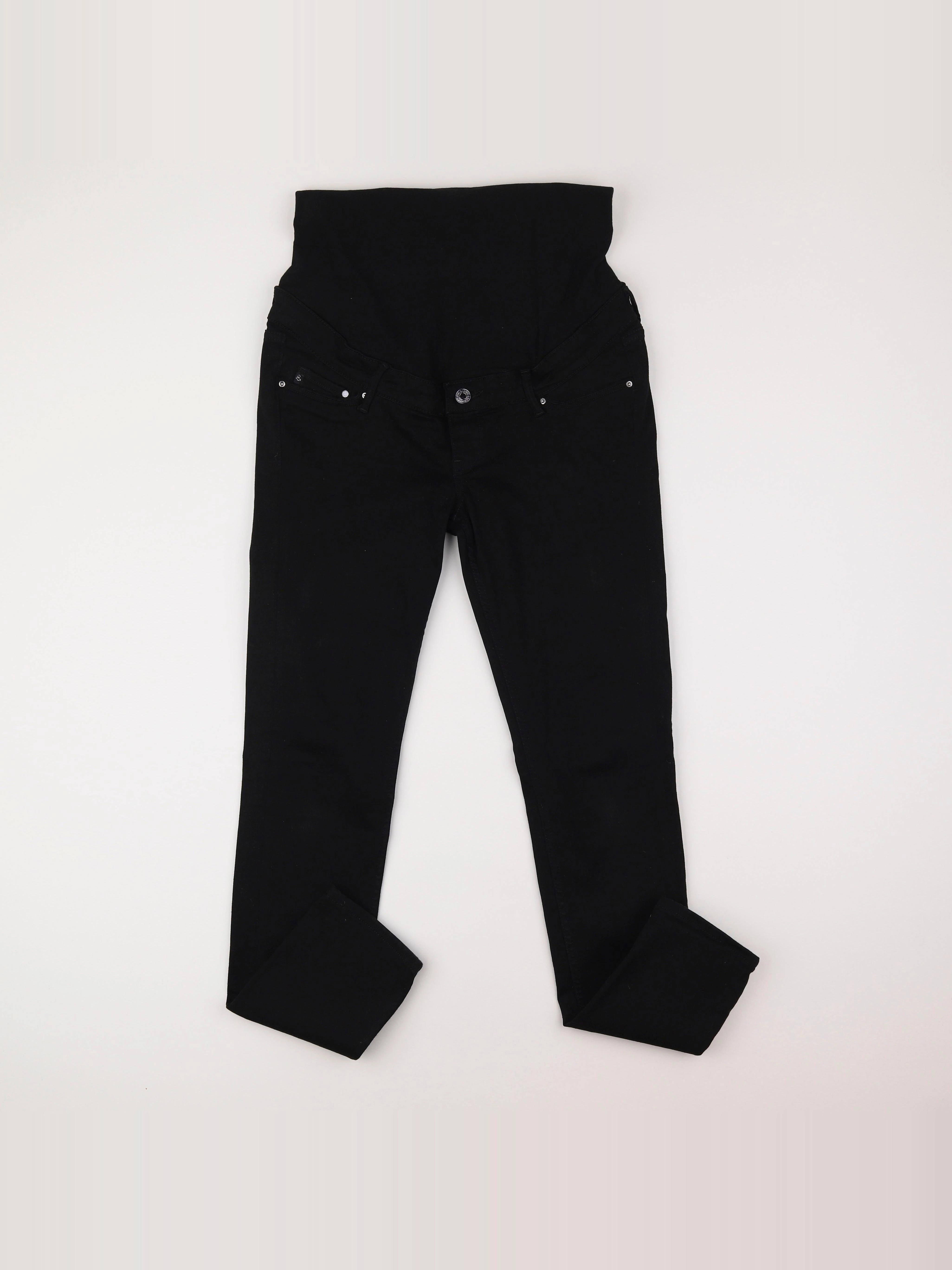 H&M - jean grossesse noir - 38