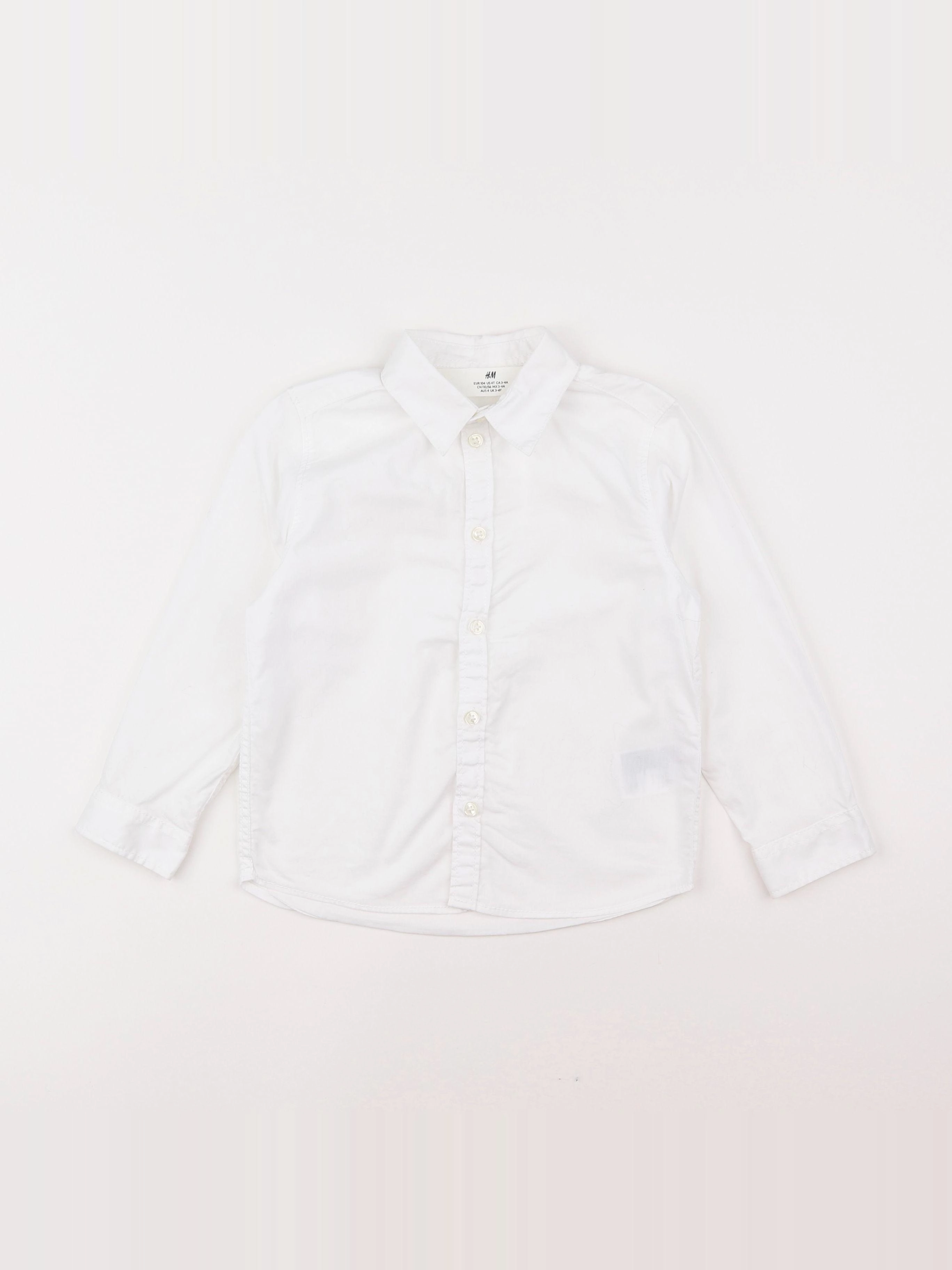 H&M - chemise blanc - 3/4 ans