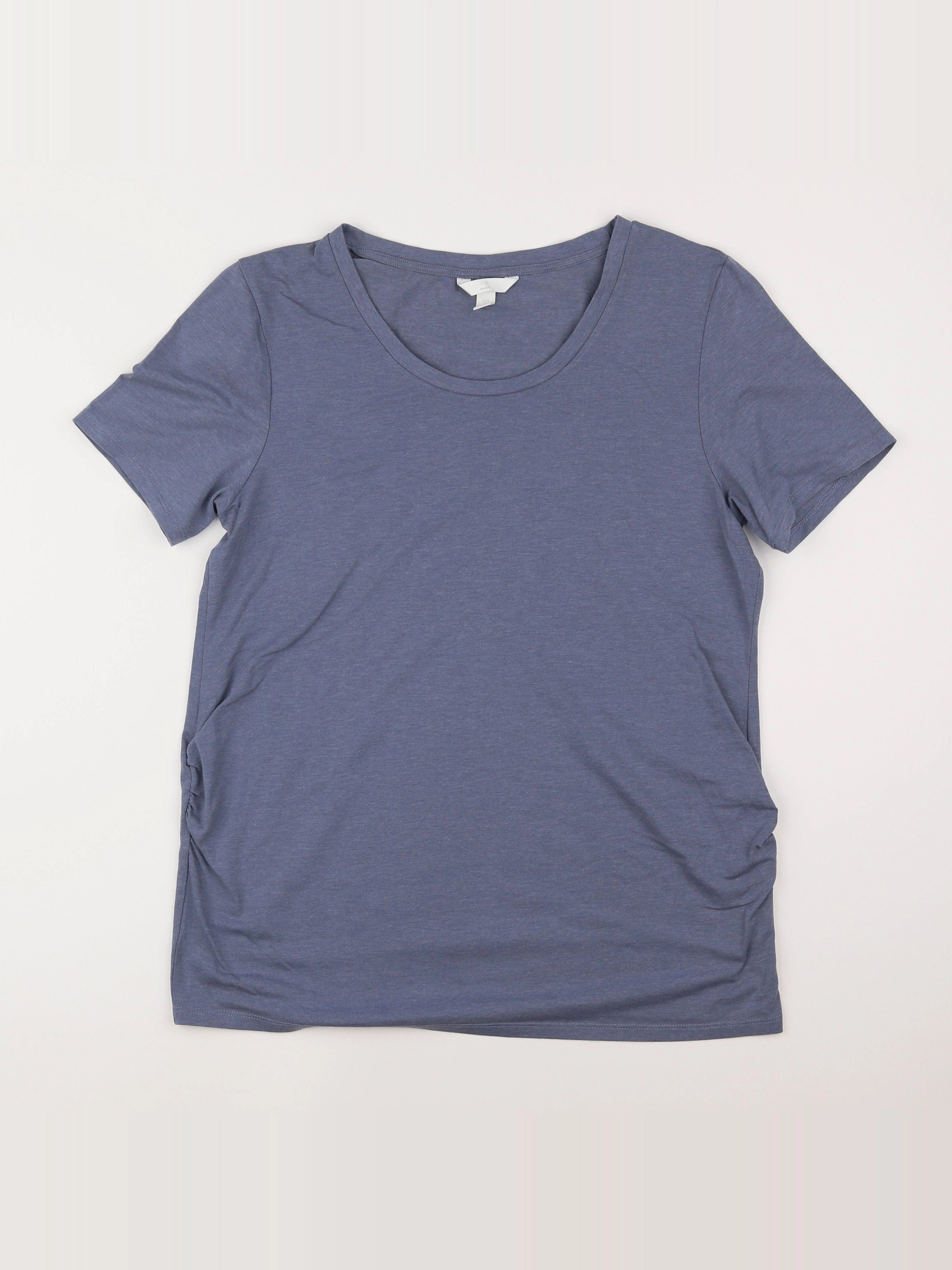 H&M - tee-shirt grossesse bleu - 44 à 46