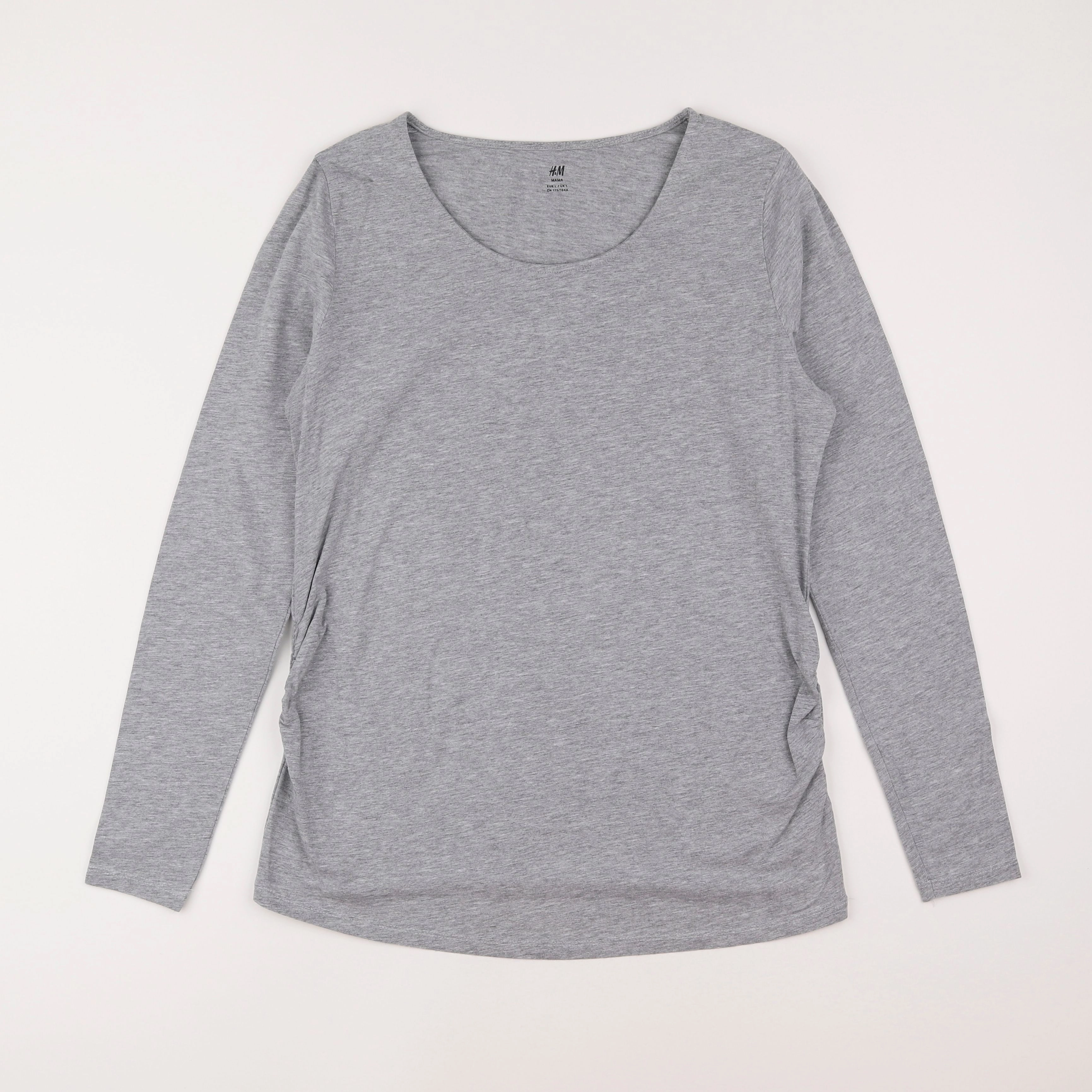 H&M - tee-shirt grossesse gris - 44 à 46