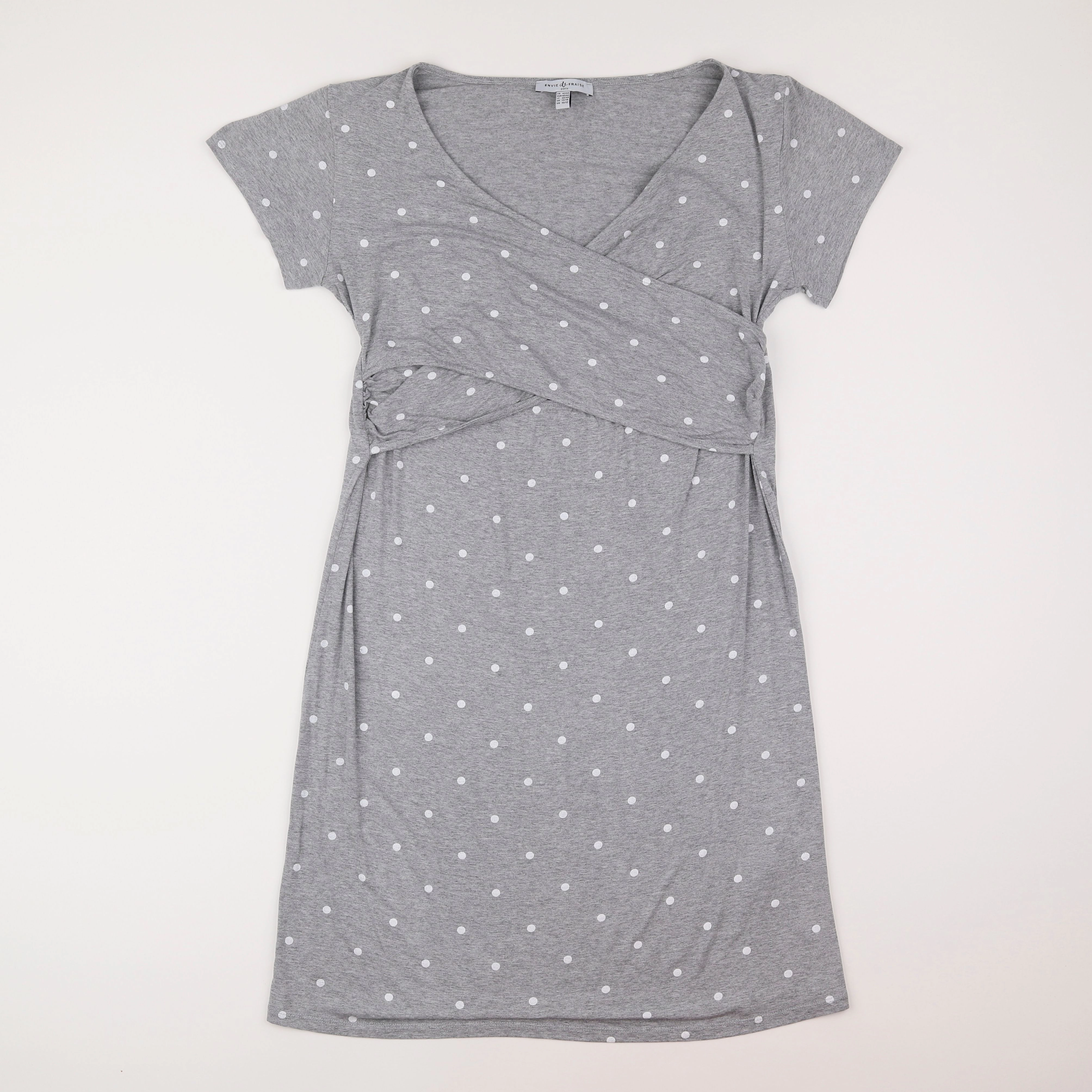 Envie de fraise - robe grossesse, allaitement gris - 42 à 44