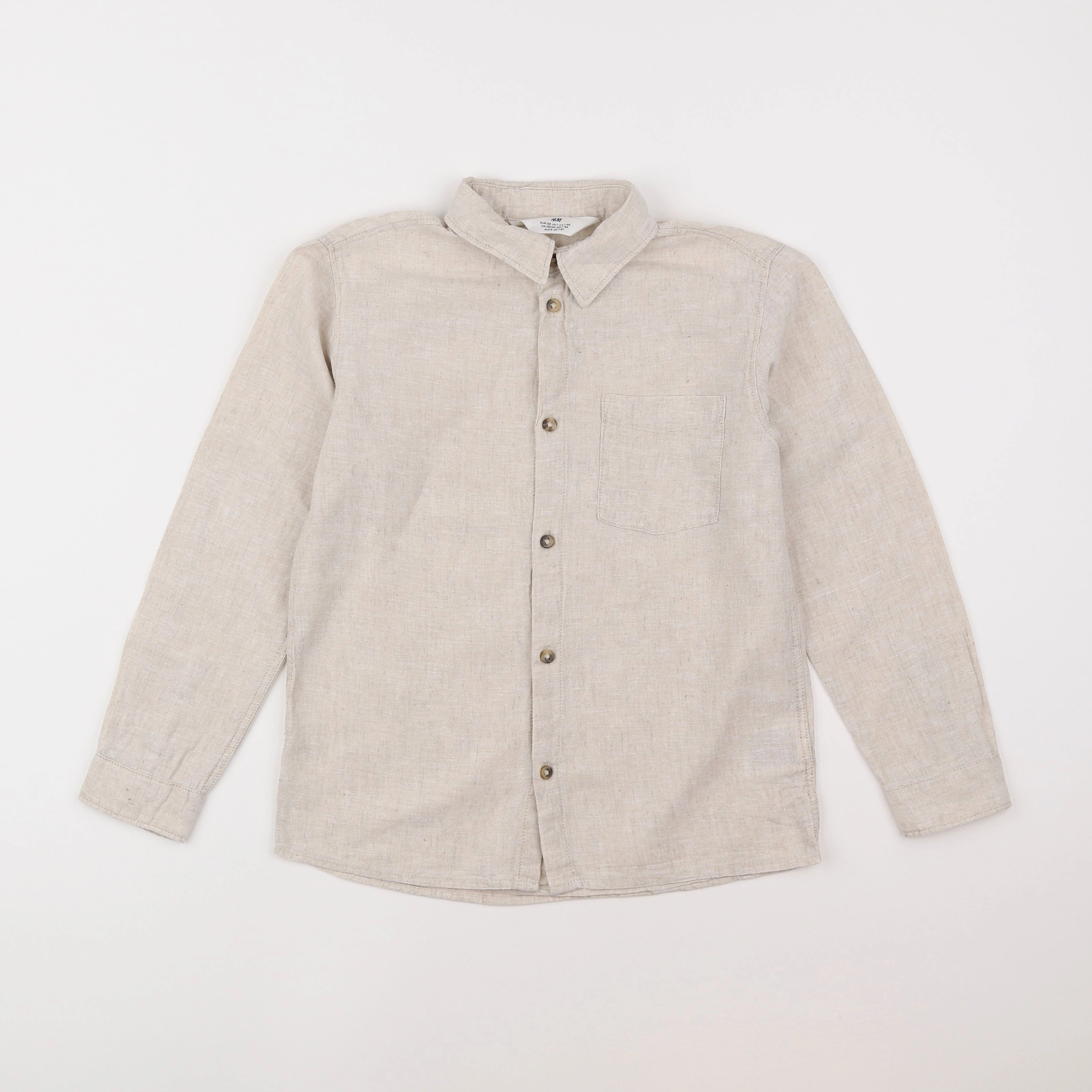 H&M - chemise beige - 7/8 ans