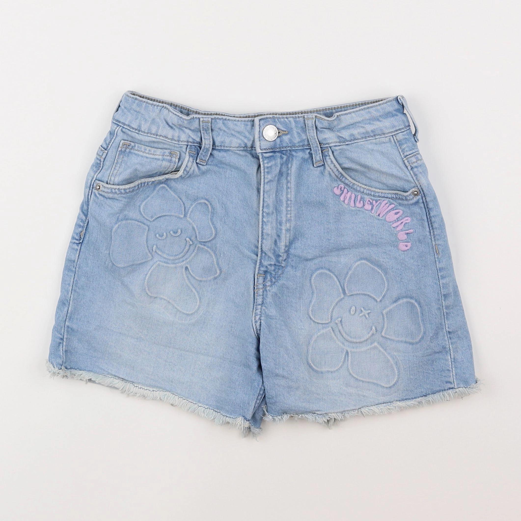 H&M - short bleu - 11/12 ans