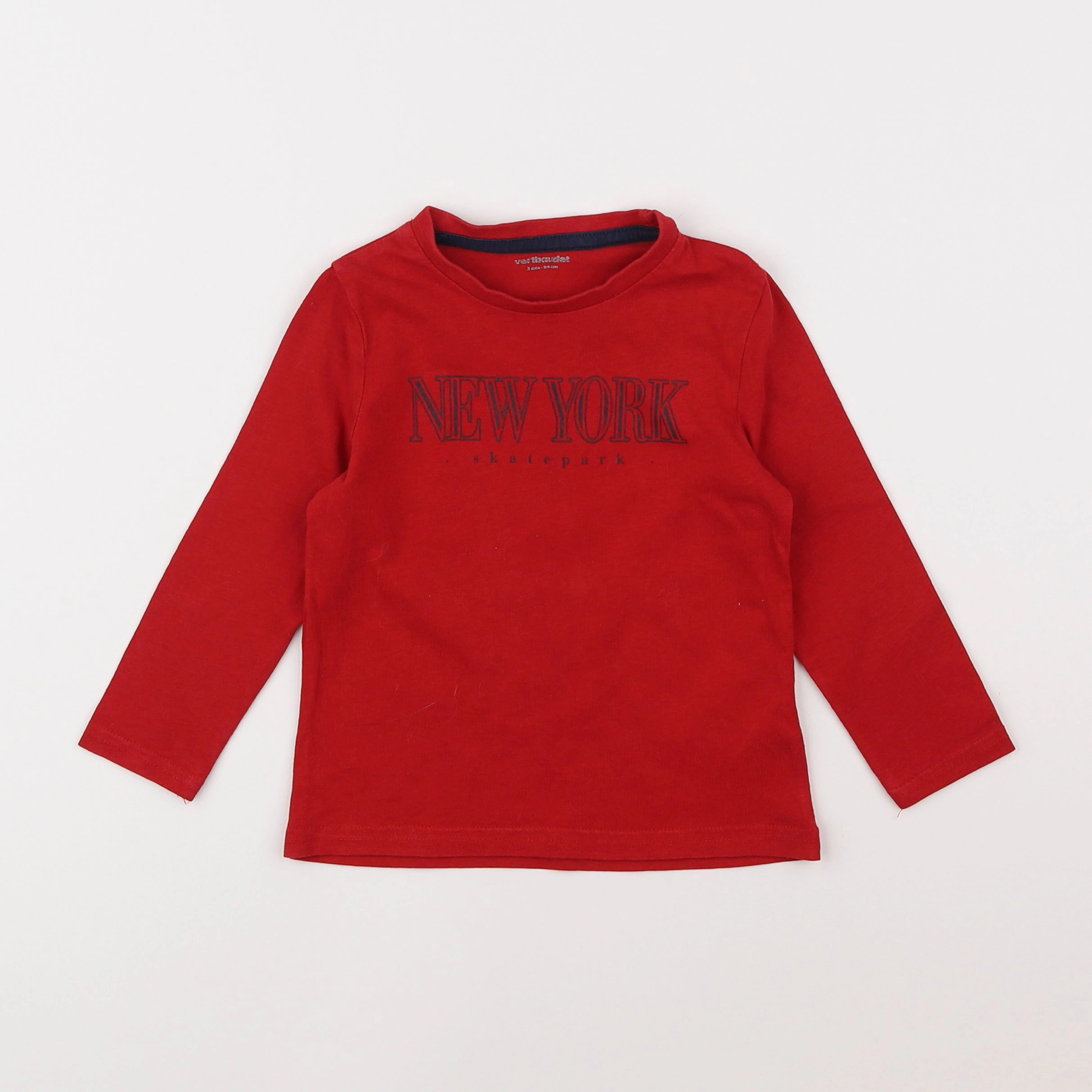 Vertbaudet - tee-shirt rouge - 3 ans