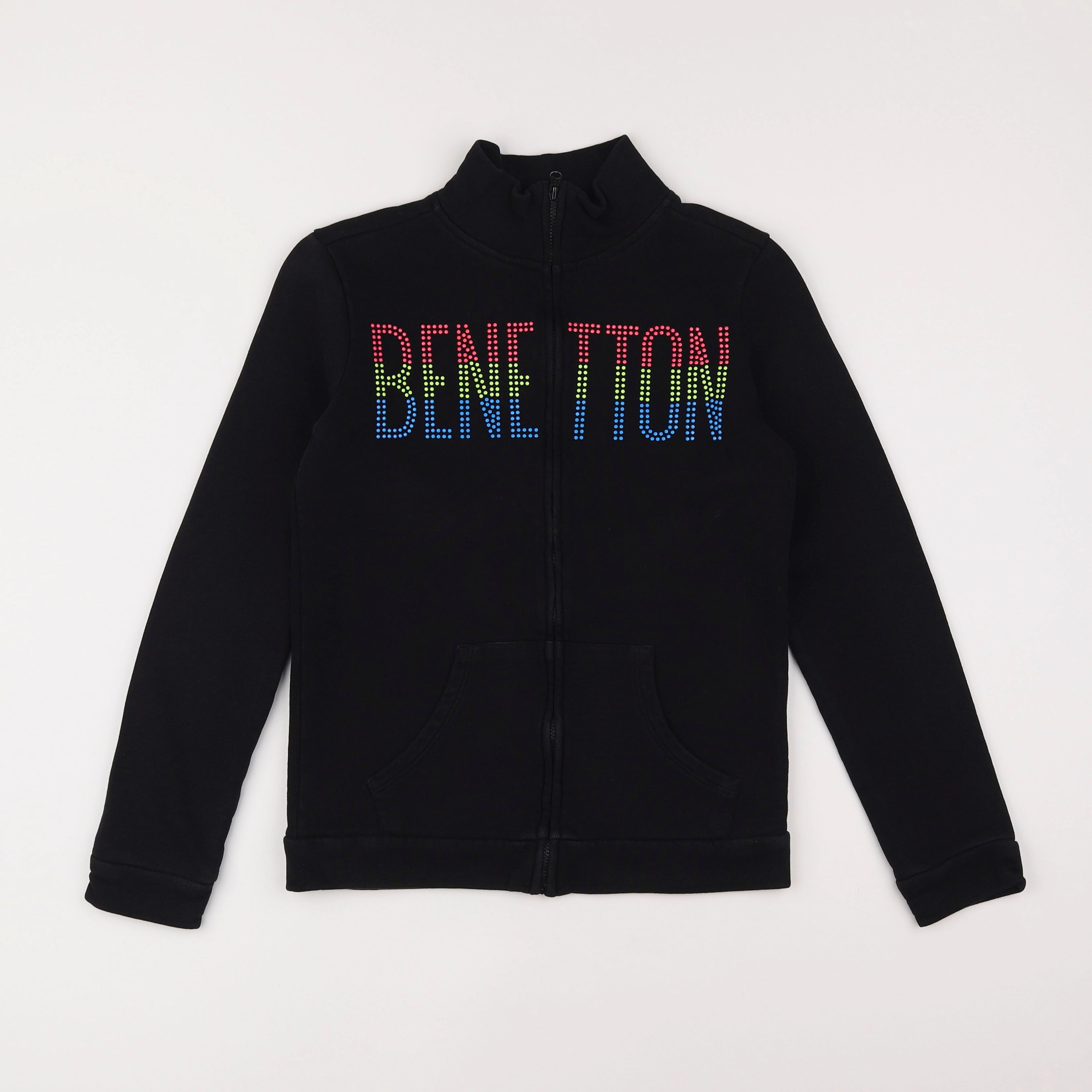 Benetton - sweat noir - 10/11 ans