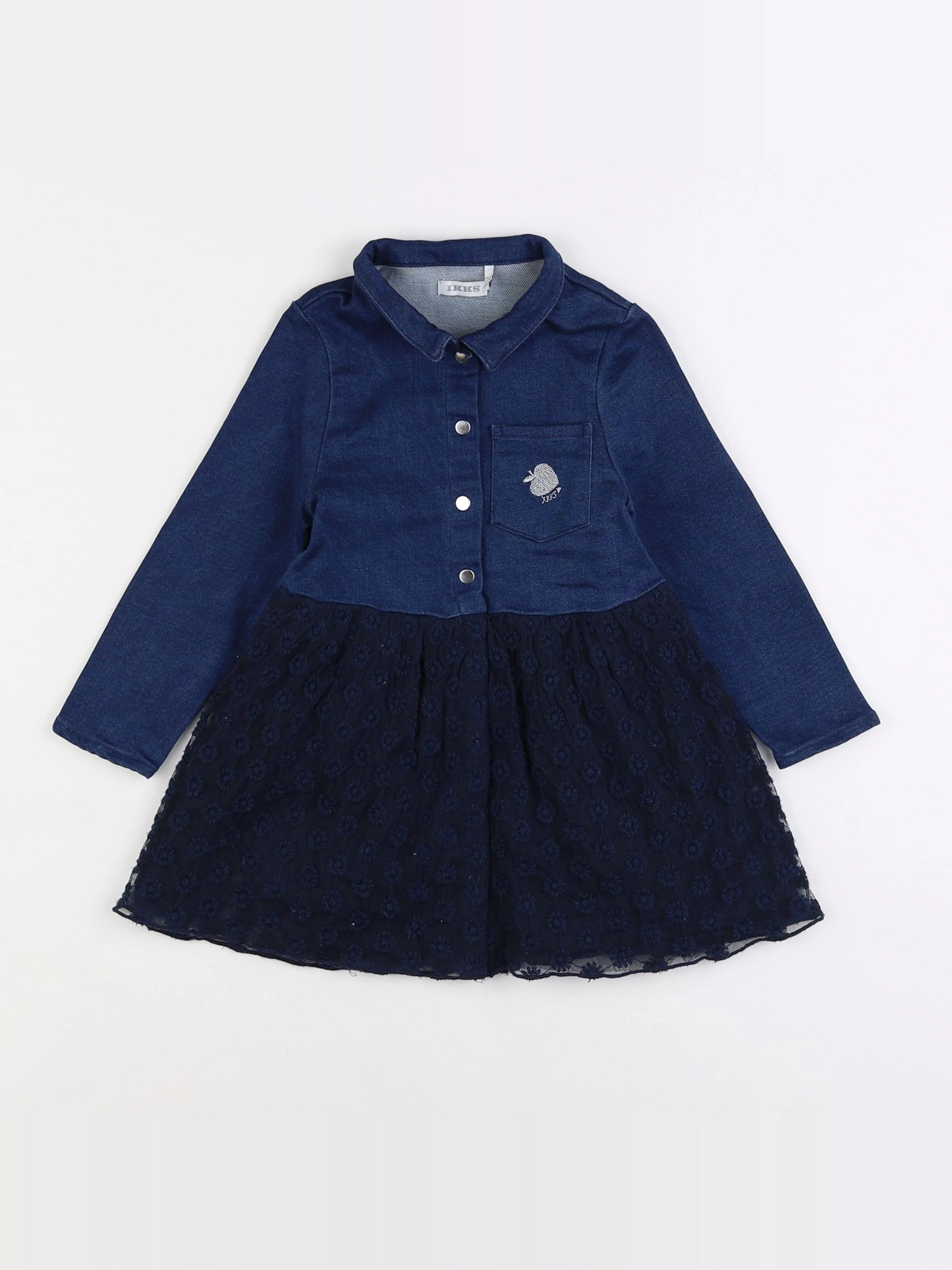 IKKS - robe bleu - 2 ans
