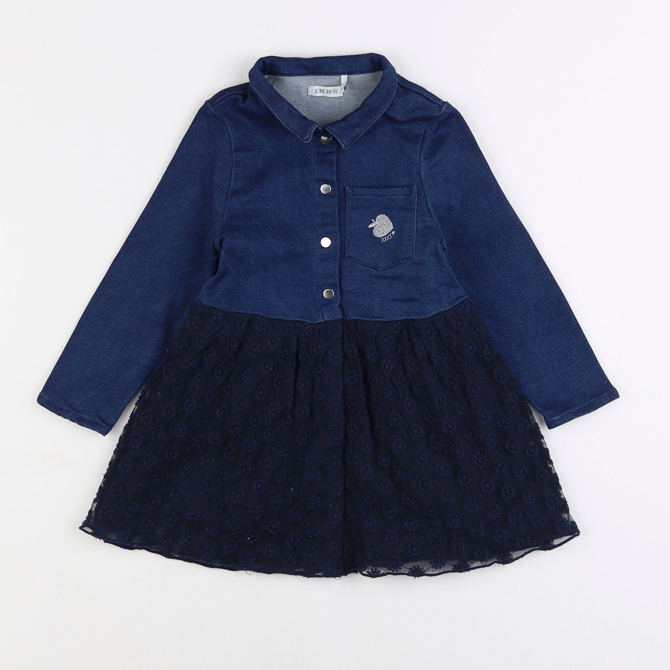 IKKS - robe bleu - 2 ans