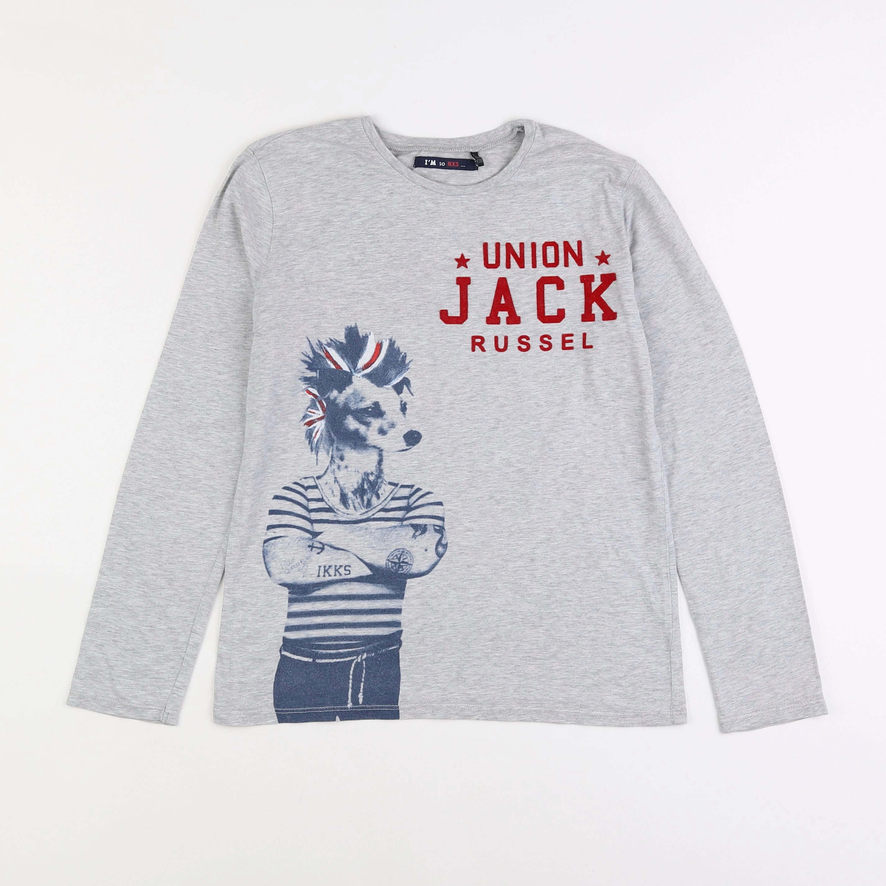 IKKS - tee-shirt gris - 10 ans