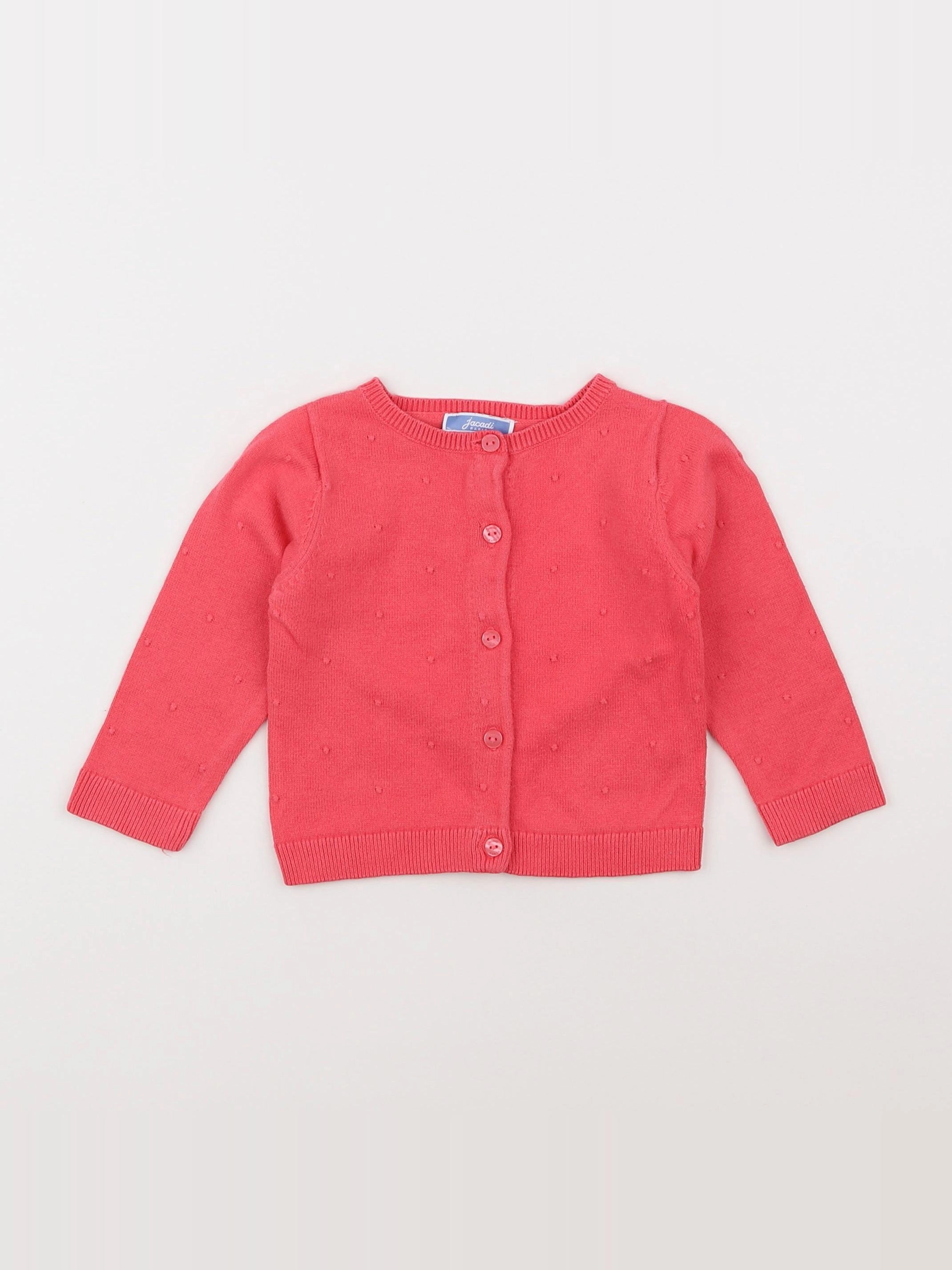Jacadi - gilet rose - 12 mois