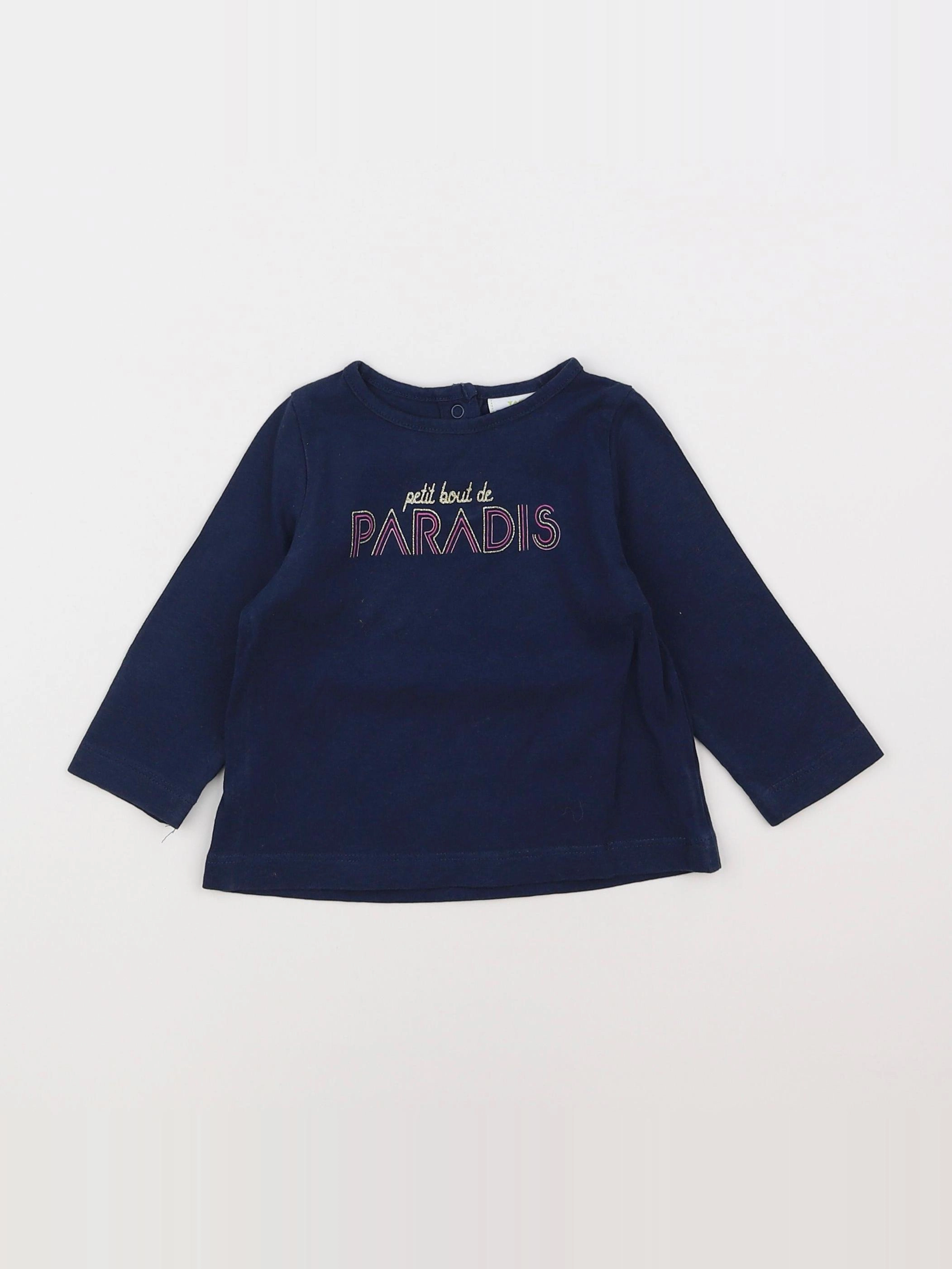 Tape à l'oeil - tee-shirt bleu - 9 mois