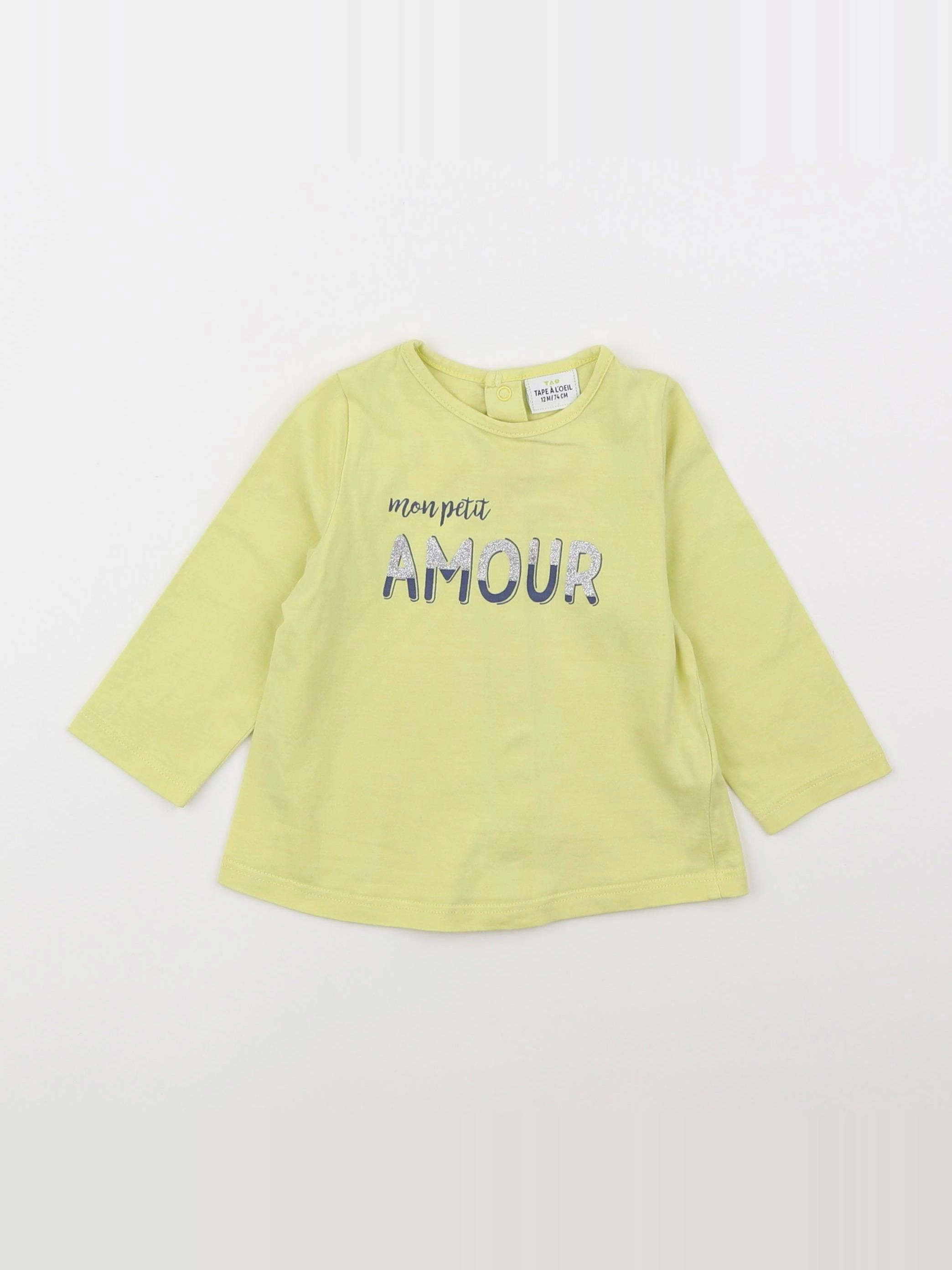 Tape à l'oeil - tee-shirt jaune - 12 mois