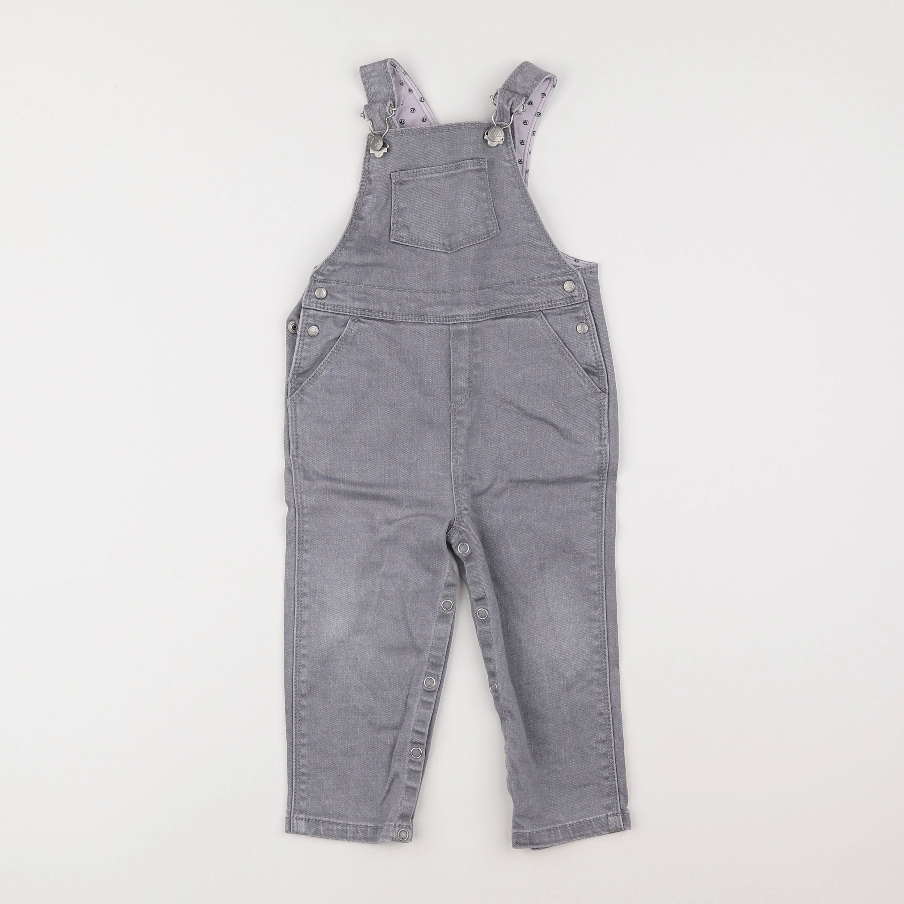 Petit Bateau - salopette gris - 18 mois