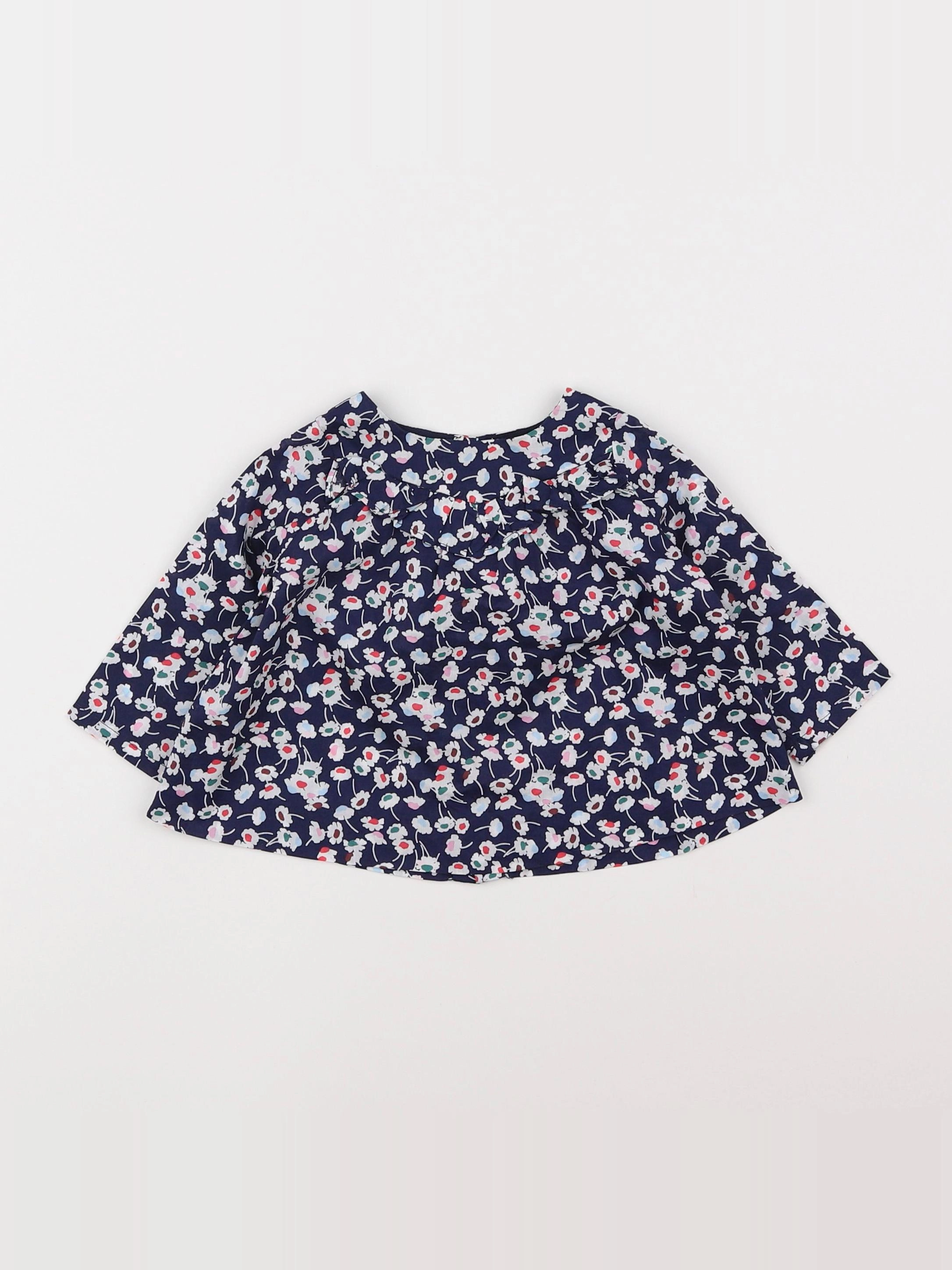 Jacadi - blouse bleu - 6 mois