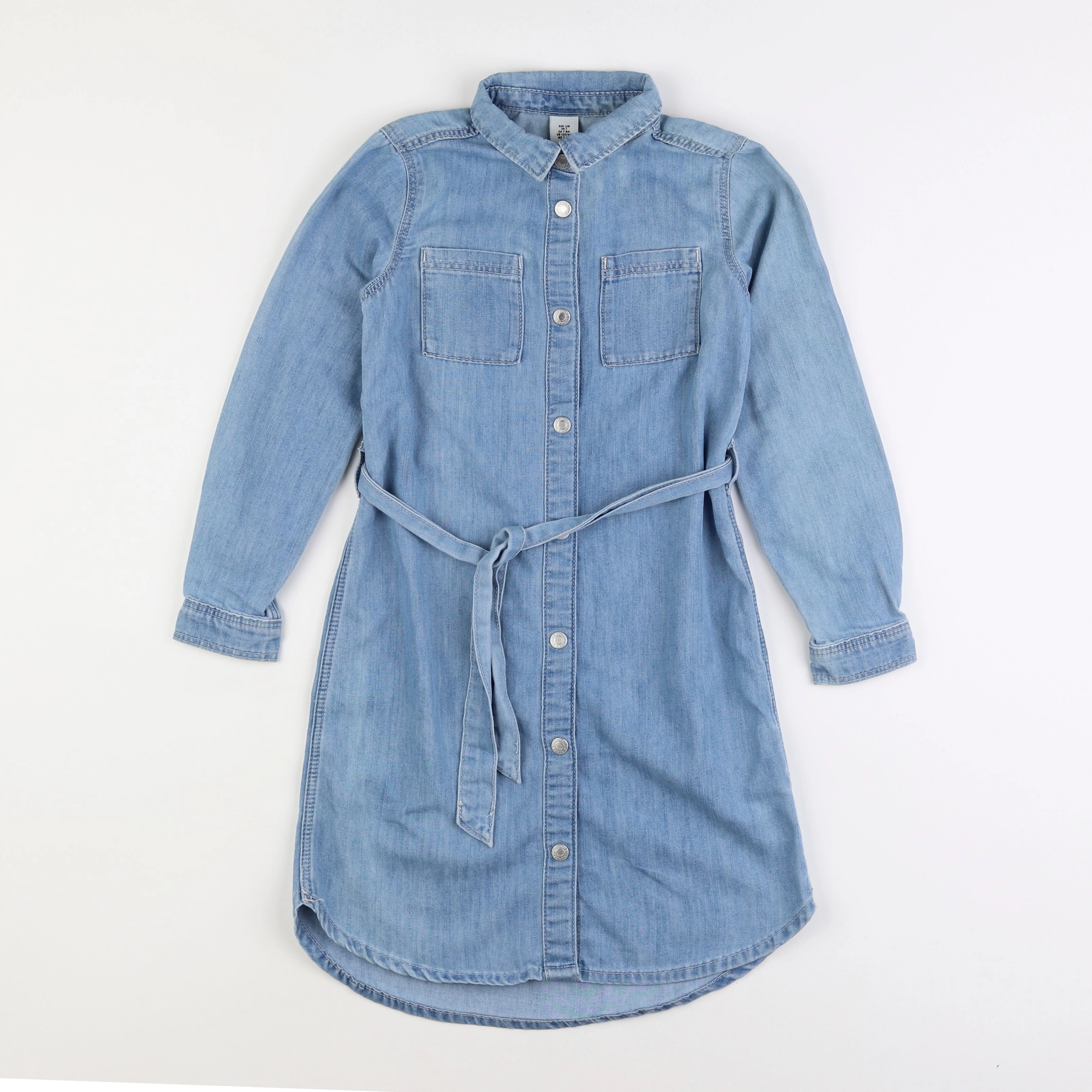 H&M - robe bleu - 7/8 ans