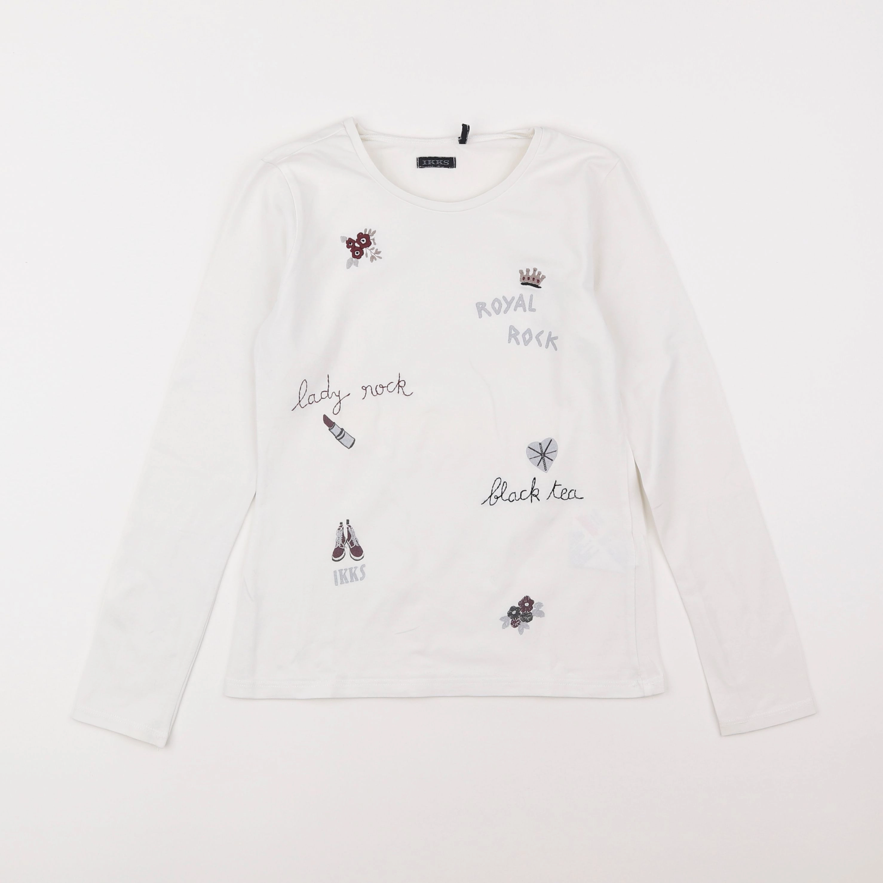 IKKS - tee-shirt blanc - 10 ans