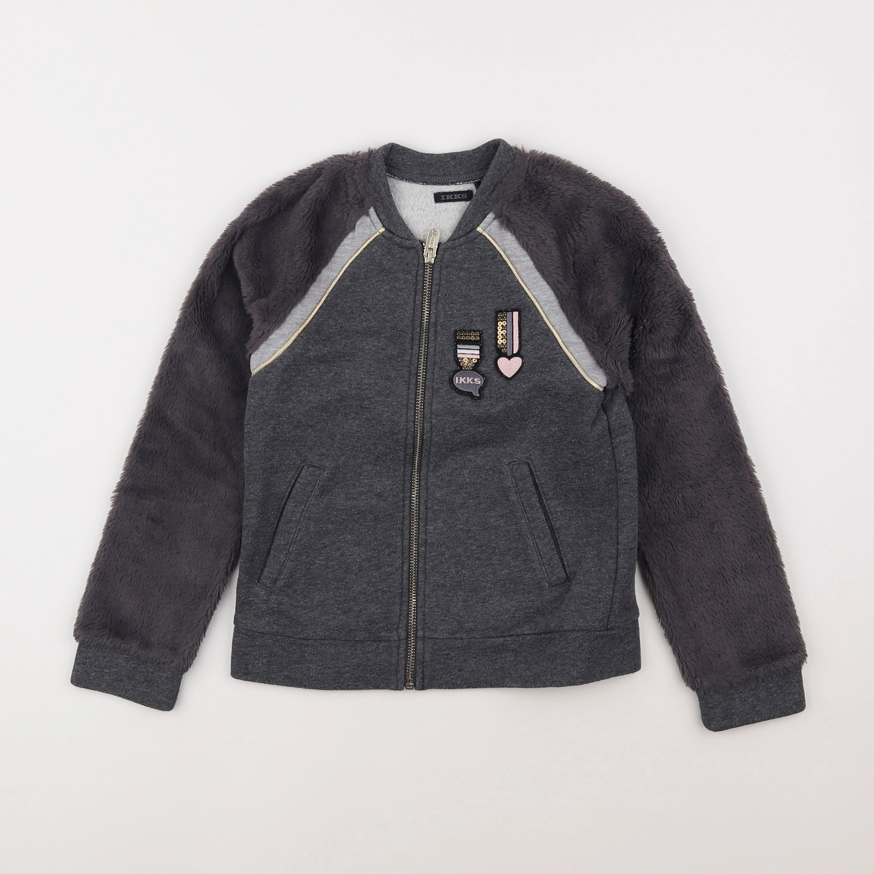 IKKS - gilet gris - 8 ans