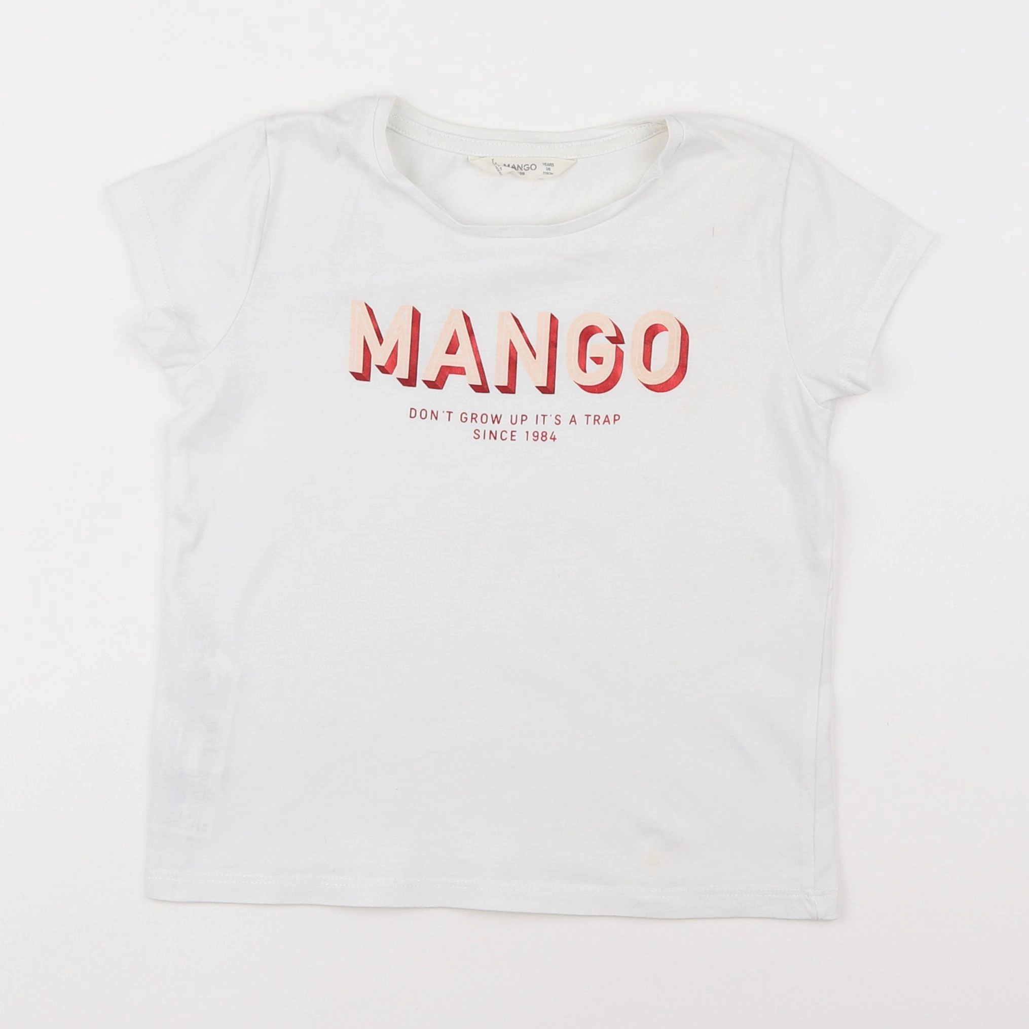 Mango - tee-shirt blanc - 5/6 ans