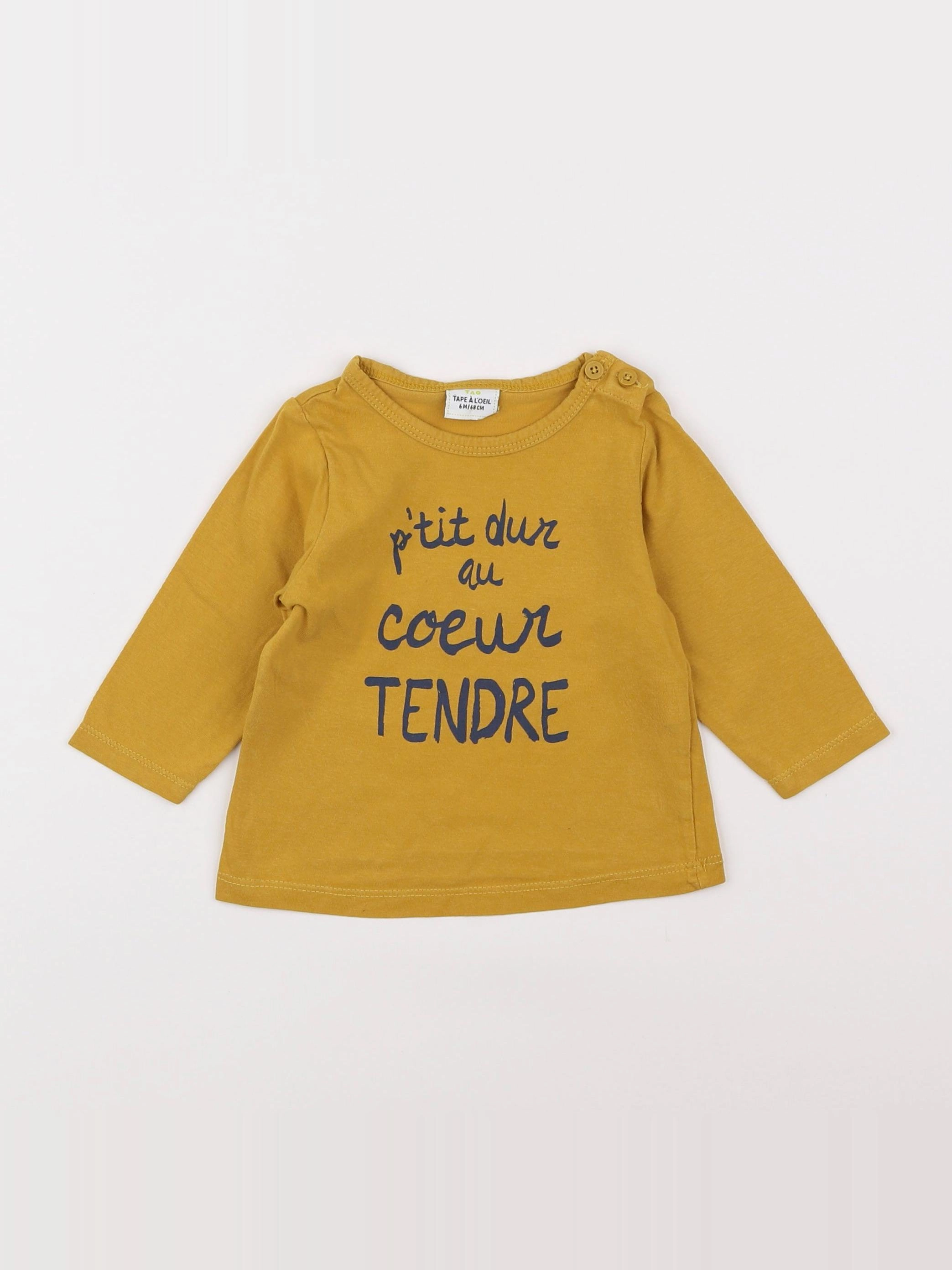 Tape à l'oeil - tee-shirt jaune - 6 mois
