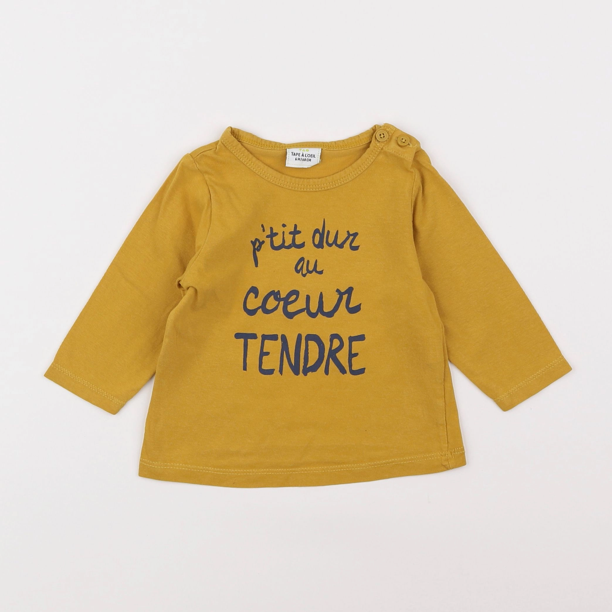 Tape à l'oeil - tee-shirt jaune - 6 mois