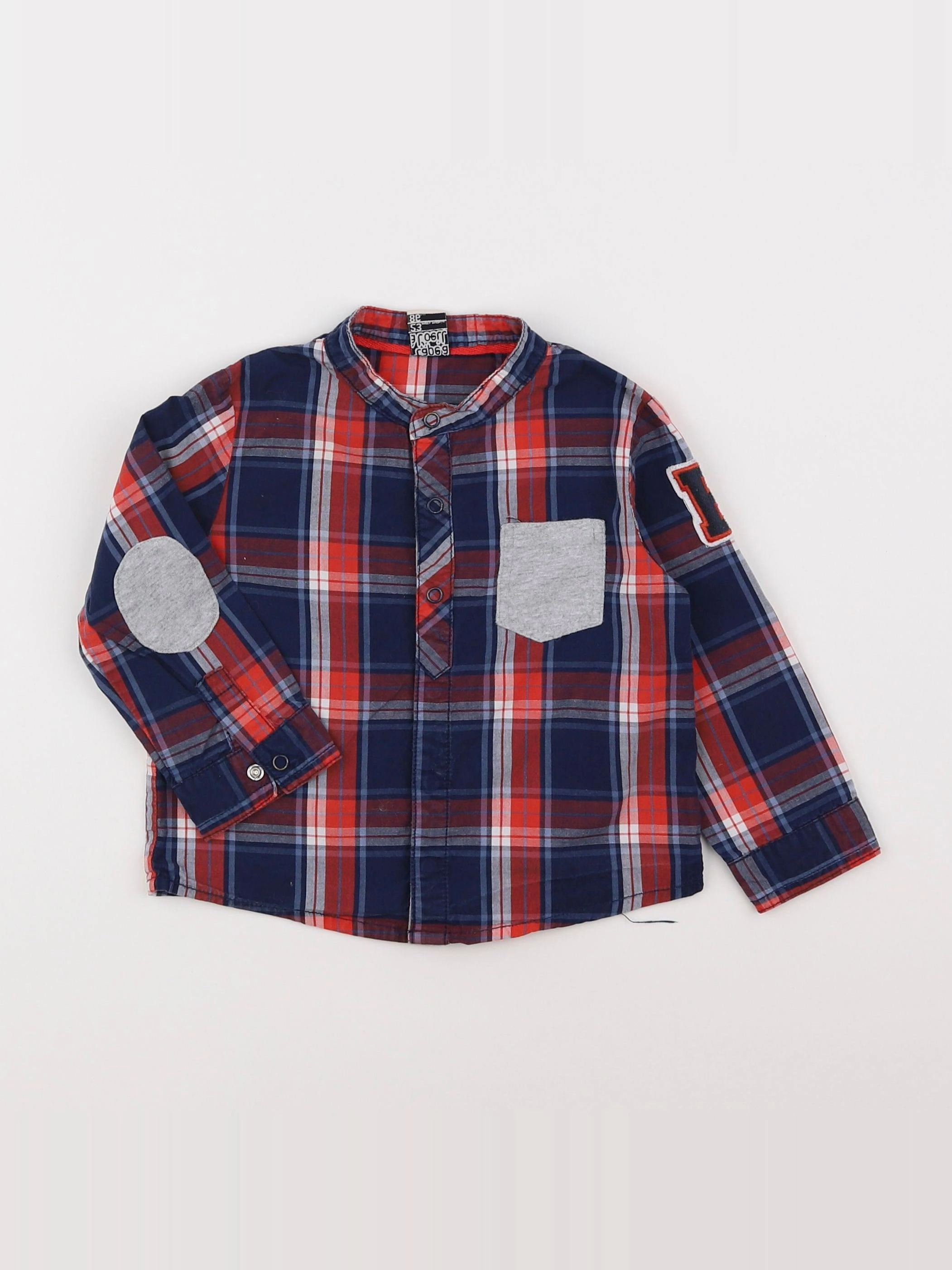Tape à l'oeil - chemise bleu, rouge - 2 ans