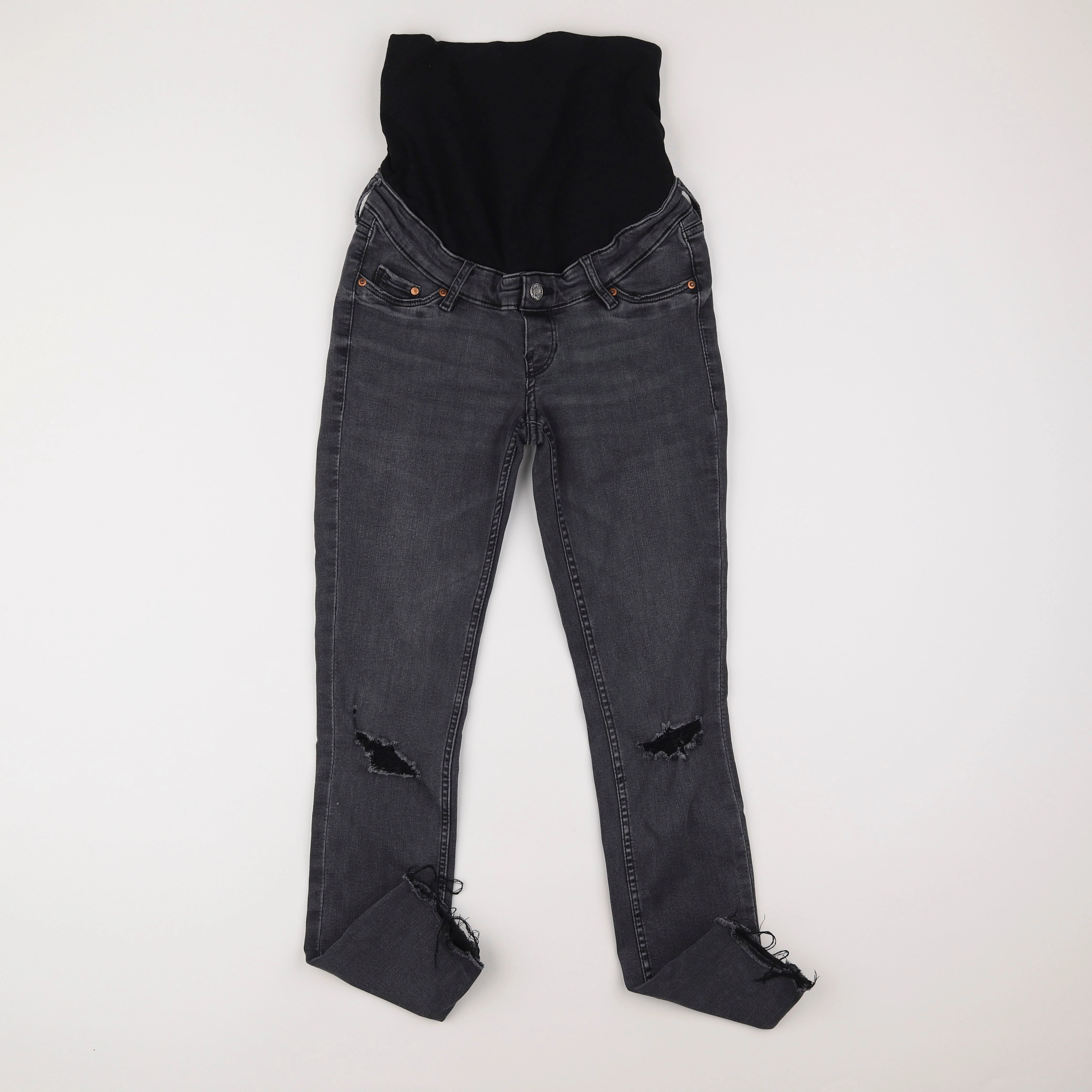 H&M - jean grossesse noir - 34