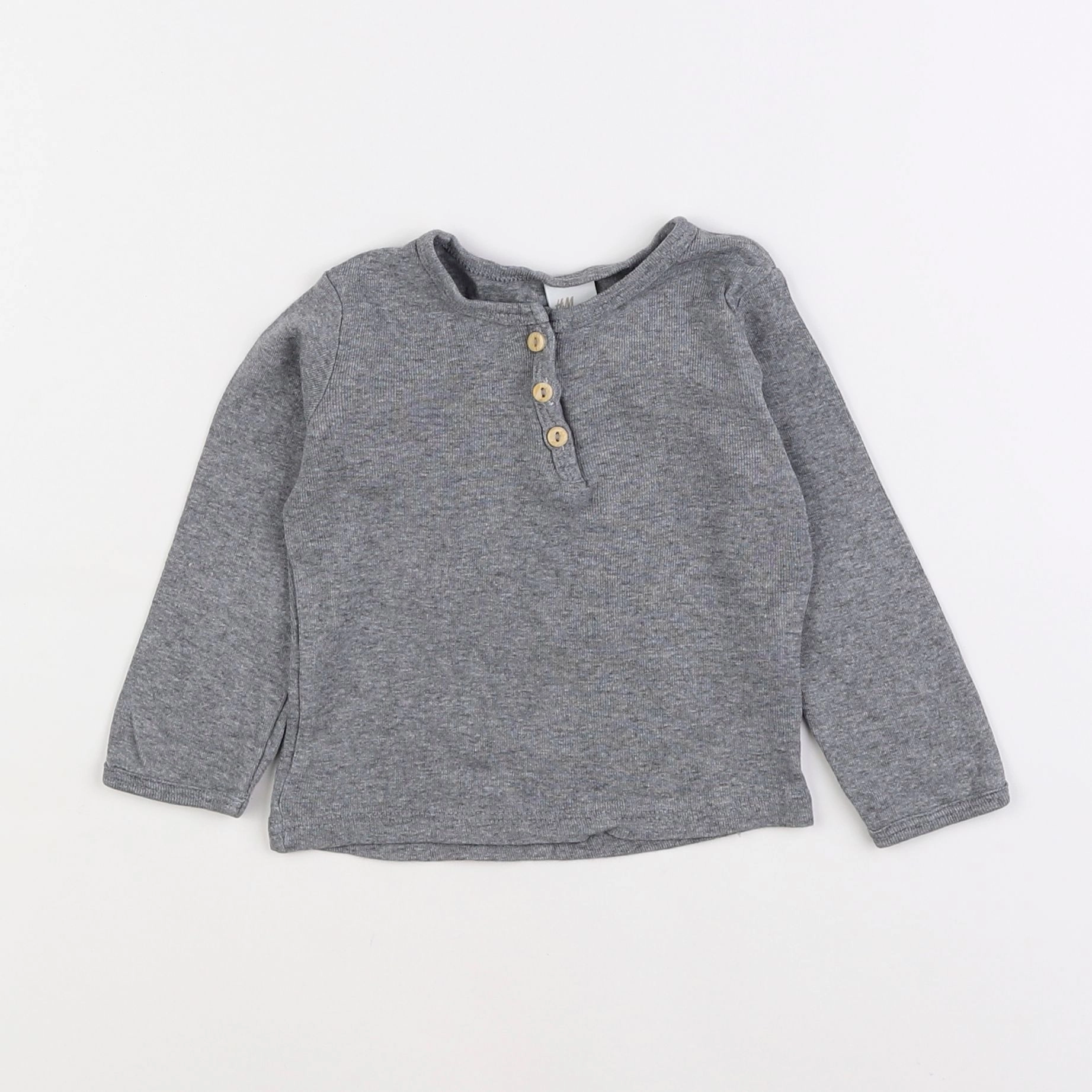 H&M - tee-shirt gris - 6/9 mois