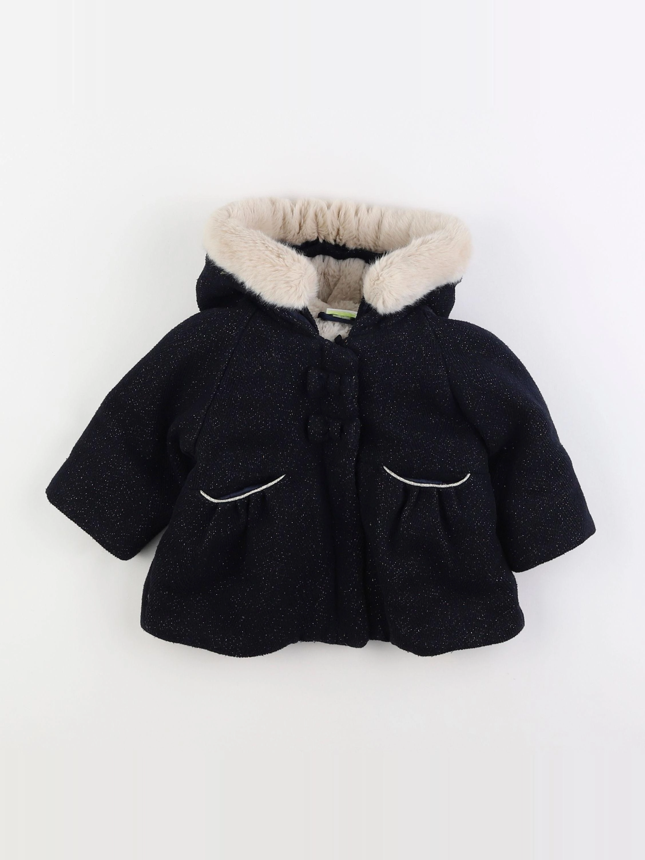 Tape à l'oeil - manteau noir - 12 mois