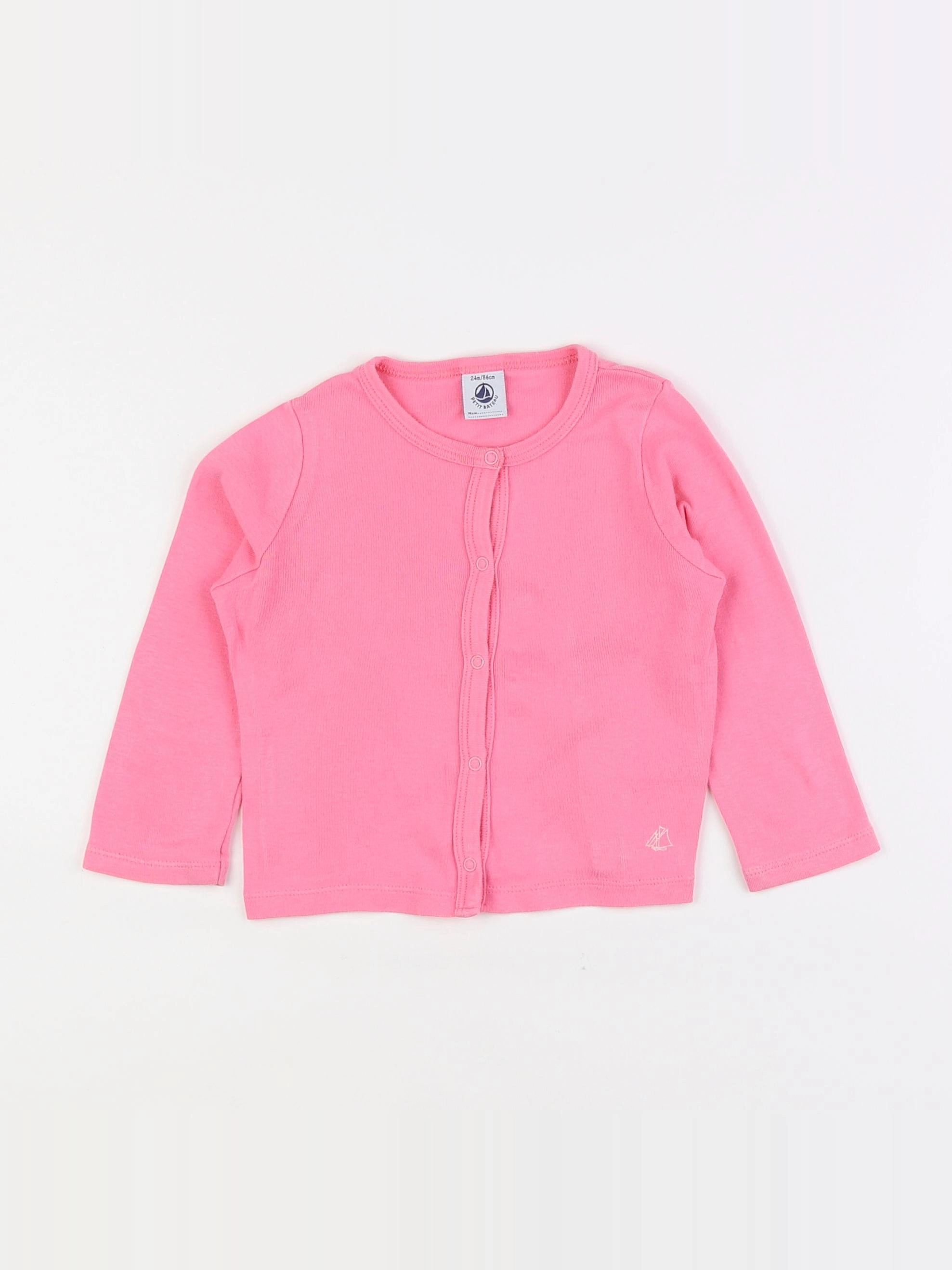 Petit Bateau - tee-shirt rose - 2 ans