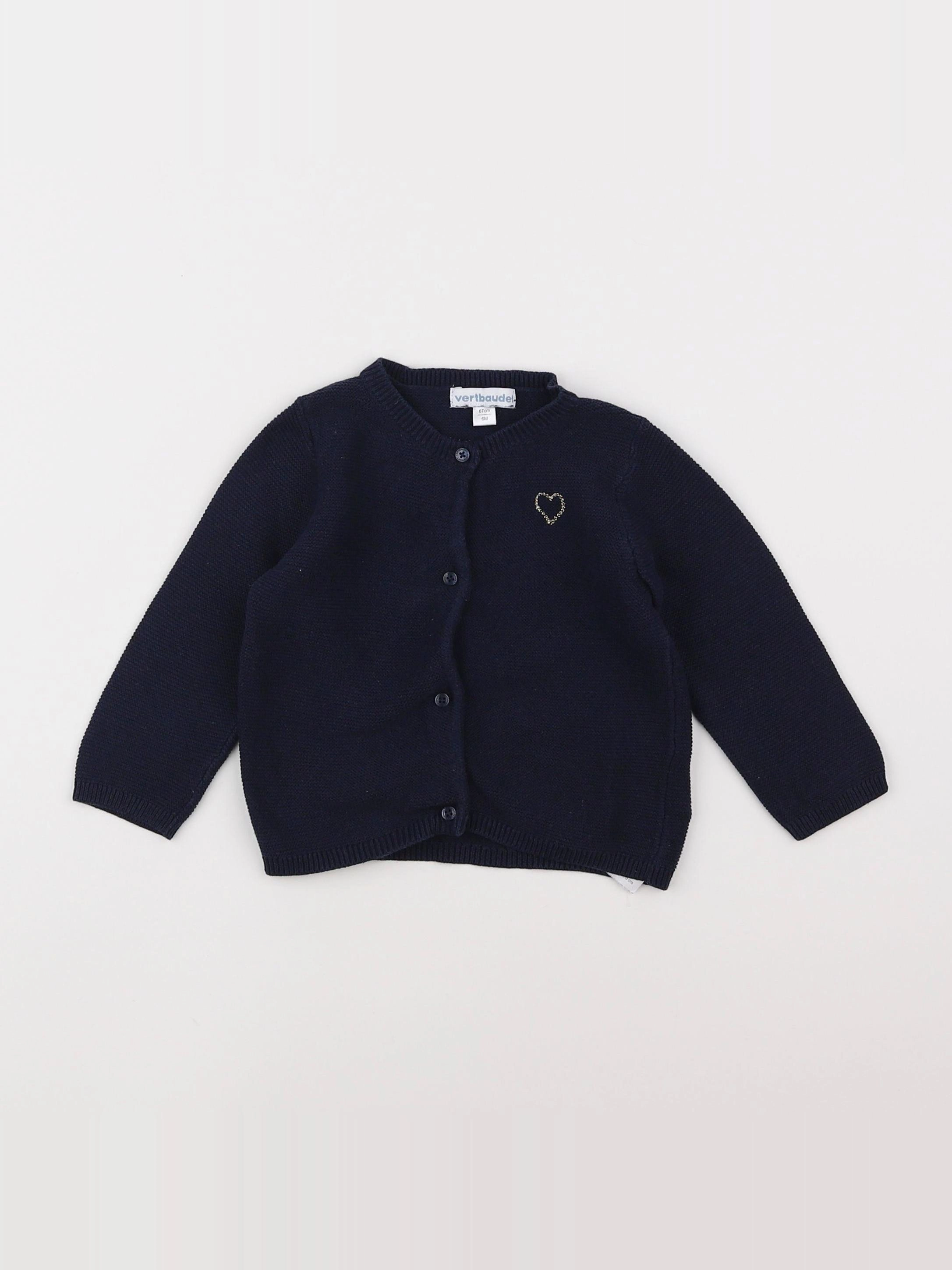 Vertbaudet - gilet bleu - 6 mois