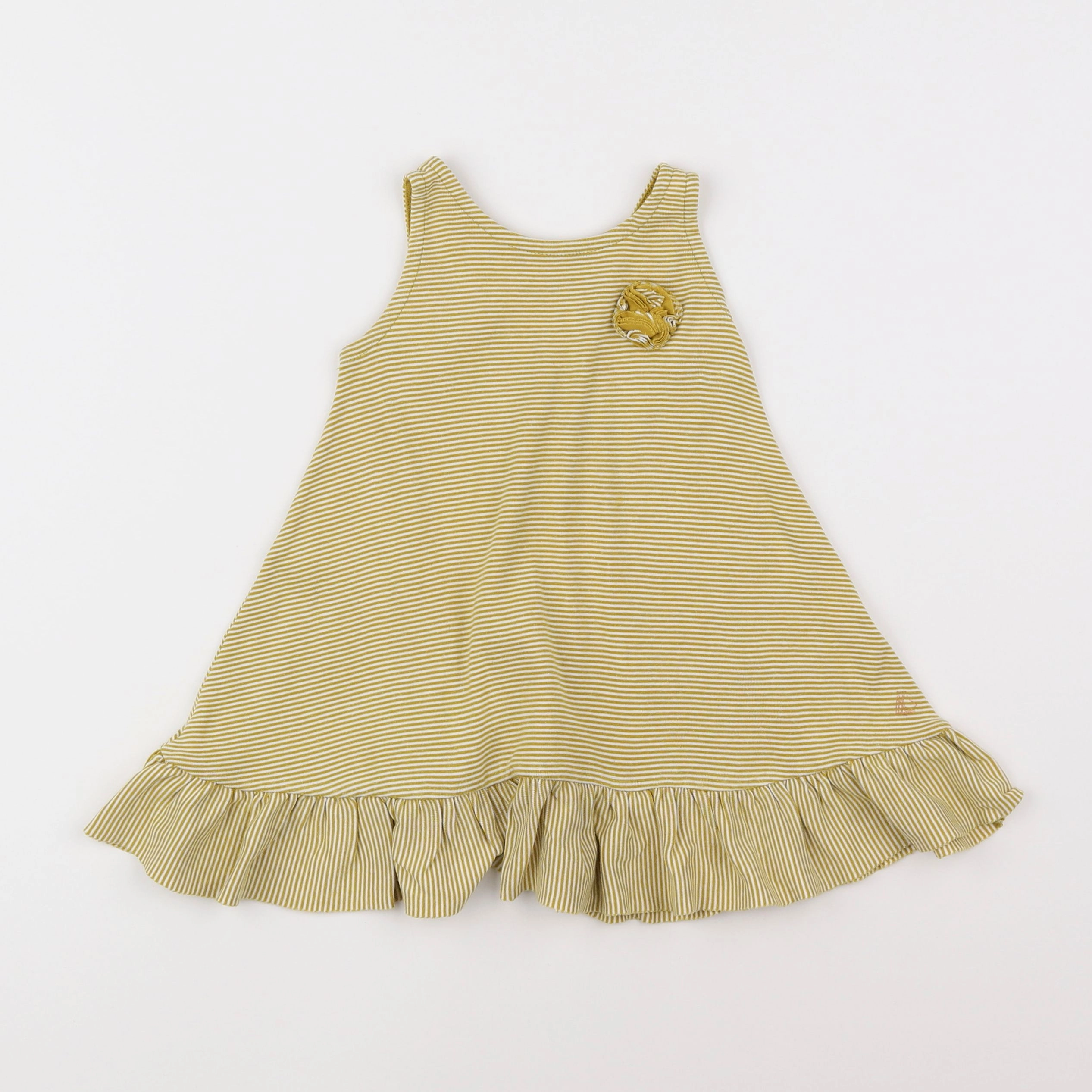Petit Bateau - robe vert - 18 mois