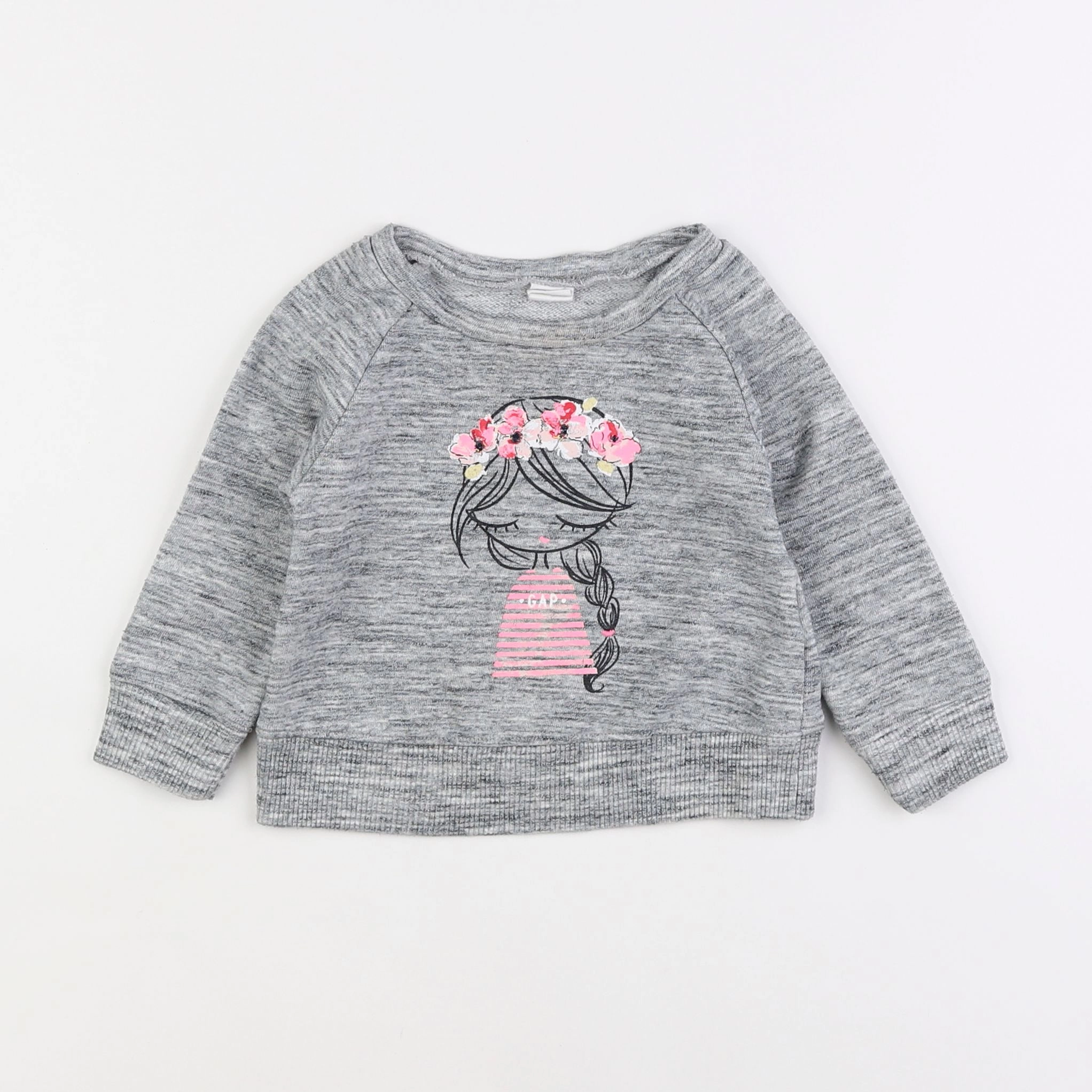 GAP - sweat gris - 12/18 mois