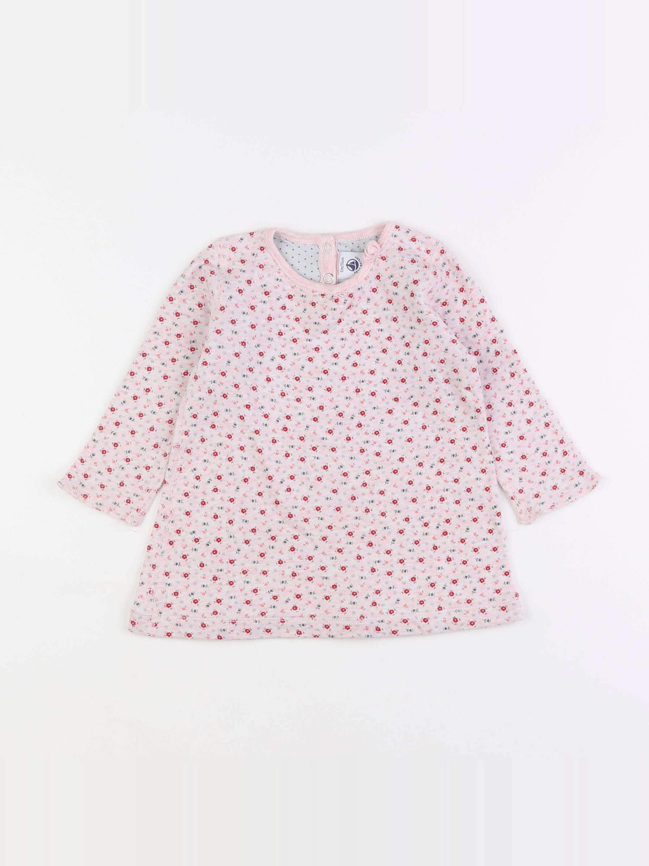 Petit Bateau - robe rose - 12 mois