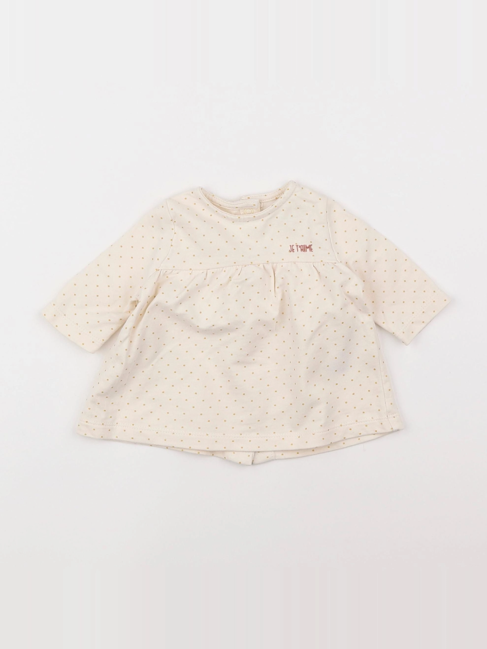 Vertbaudet - robe beige - 1 mois