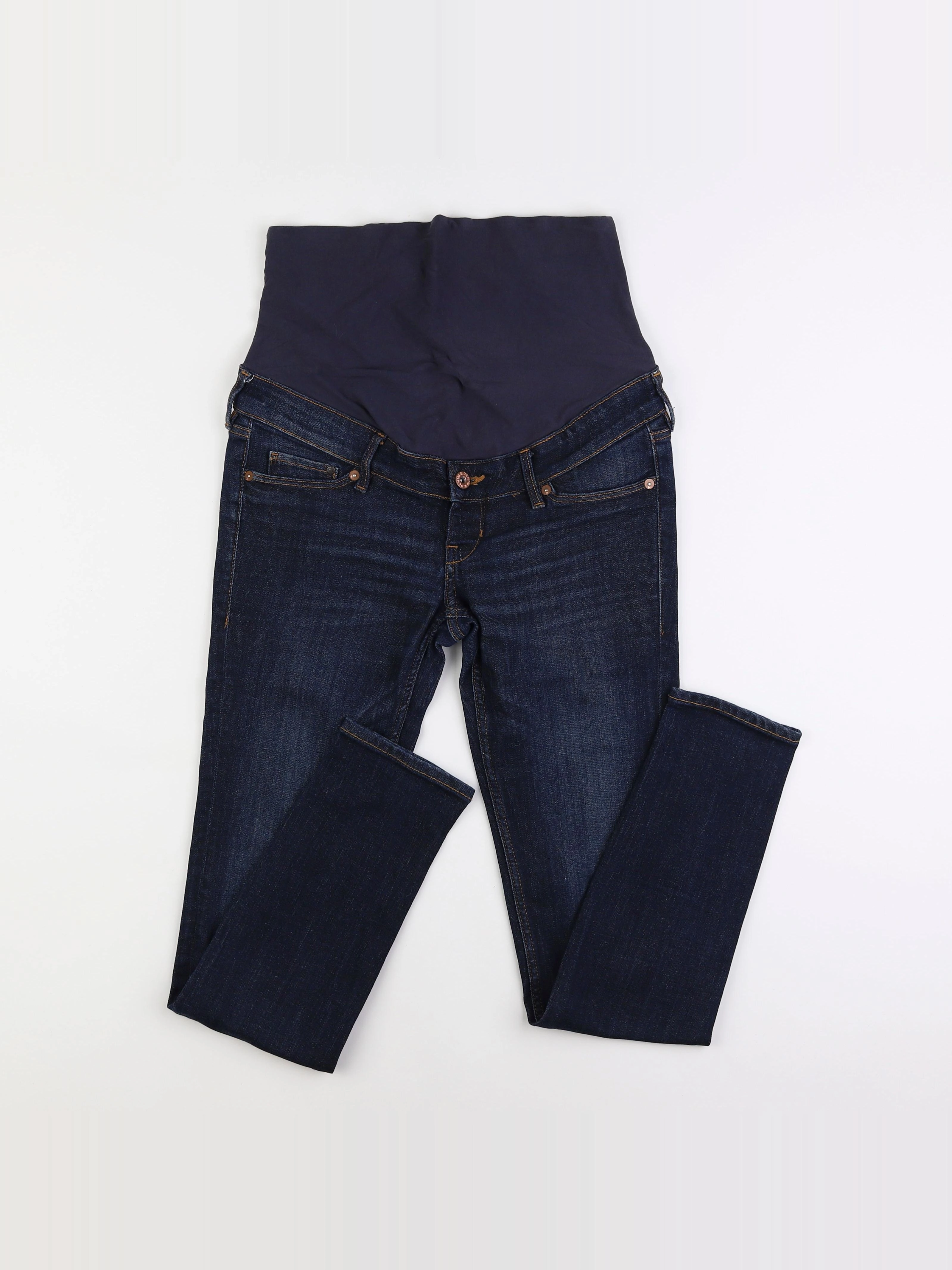 H&M - jean grossesse bleu - 38