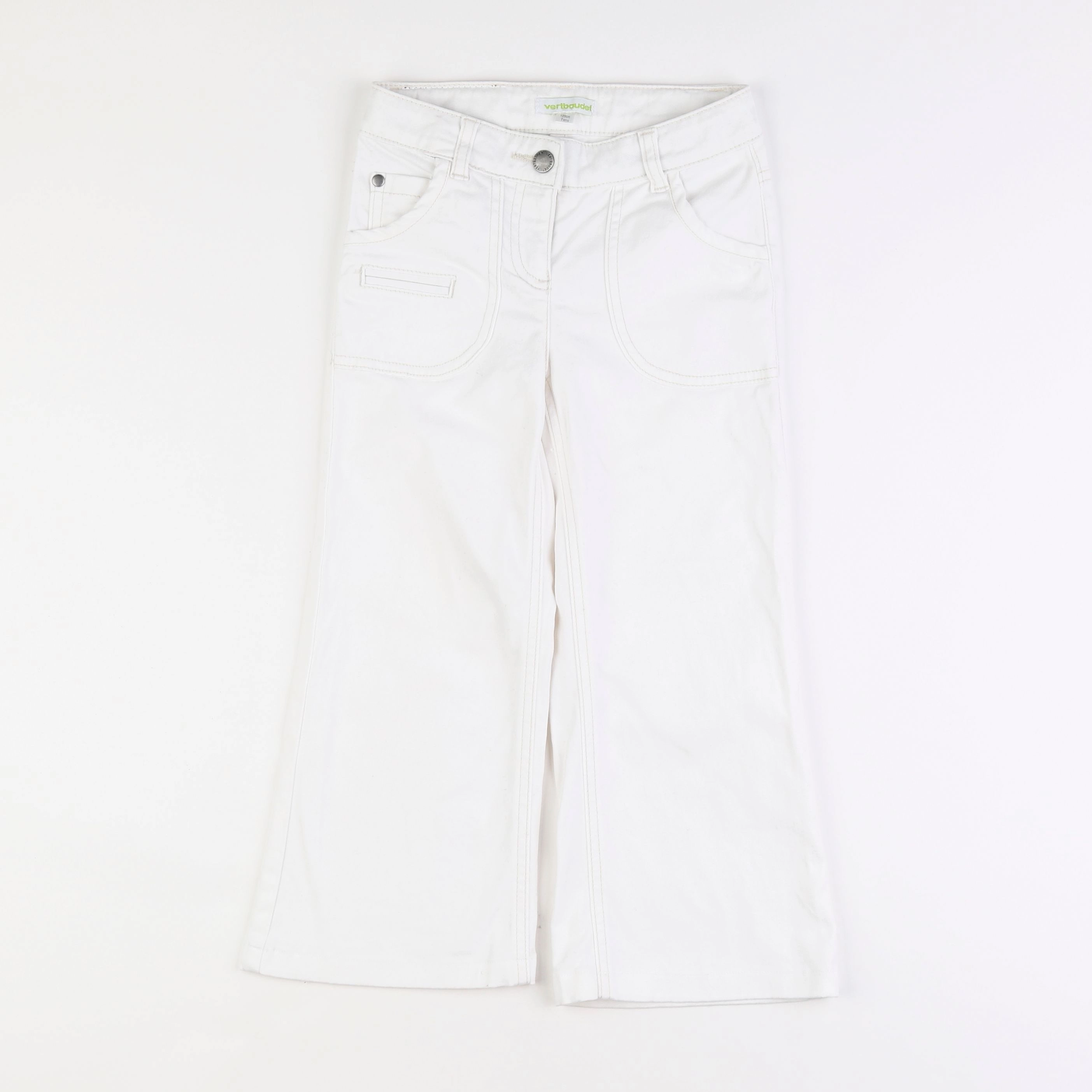 Vertbaudet - pantalon blanc - 7 ans