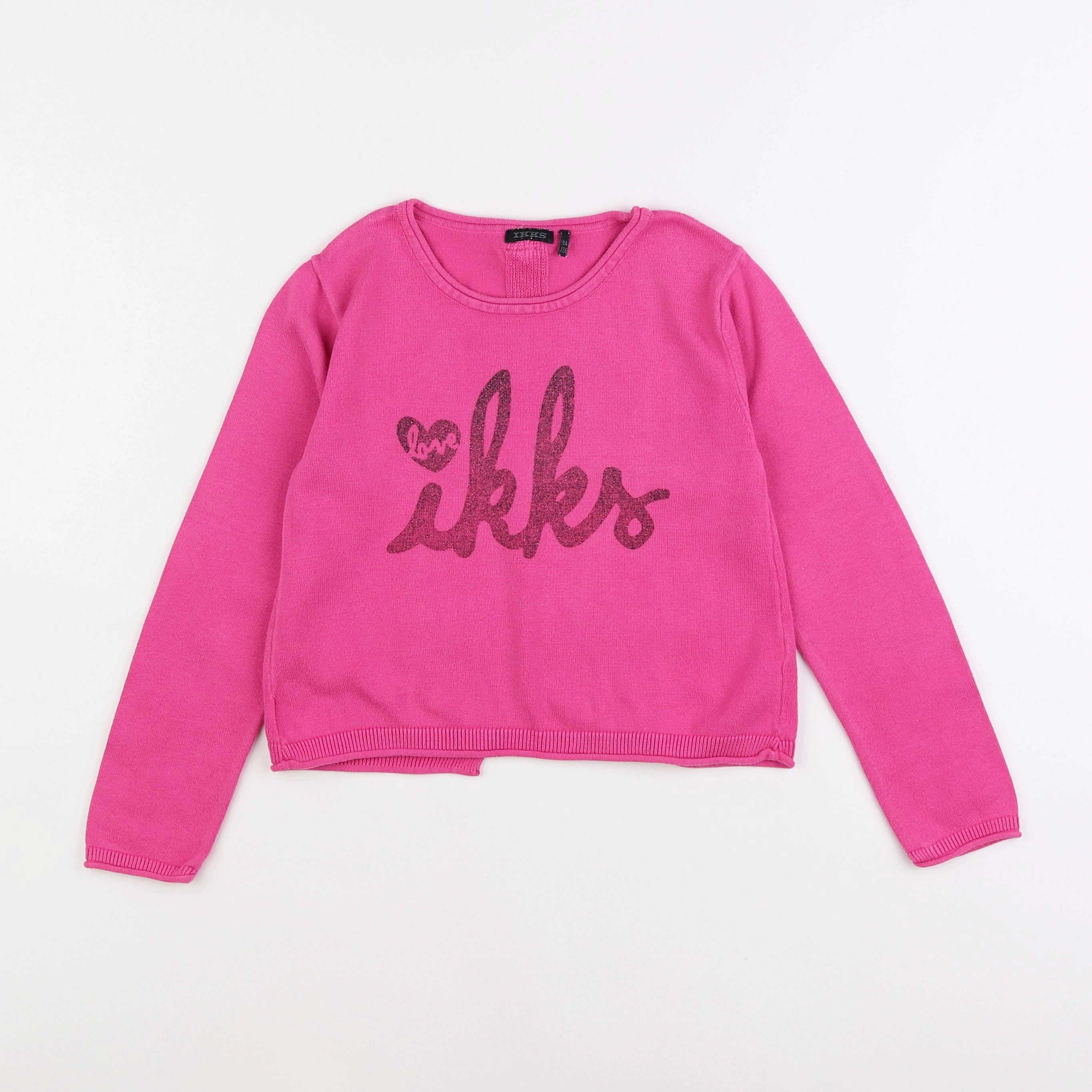 IKKS - pull rose - 8 ans