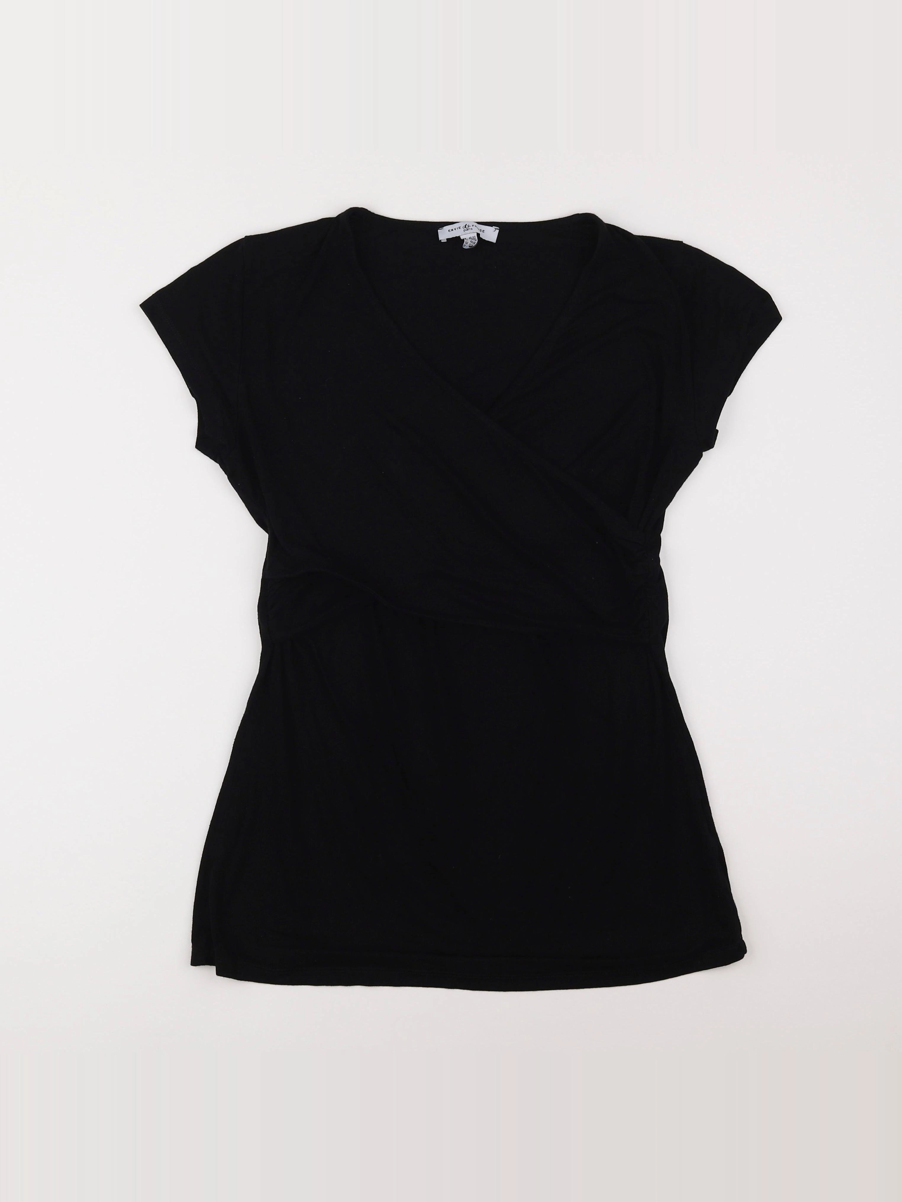 Envie de fraise - tee-shirt grossesse noir - 40 à 42