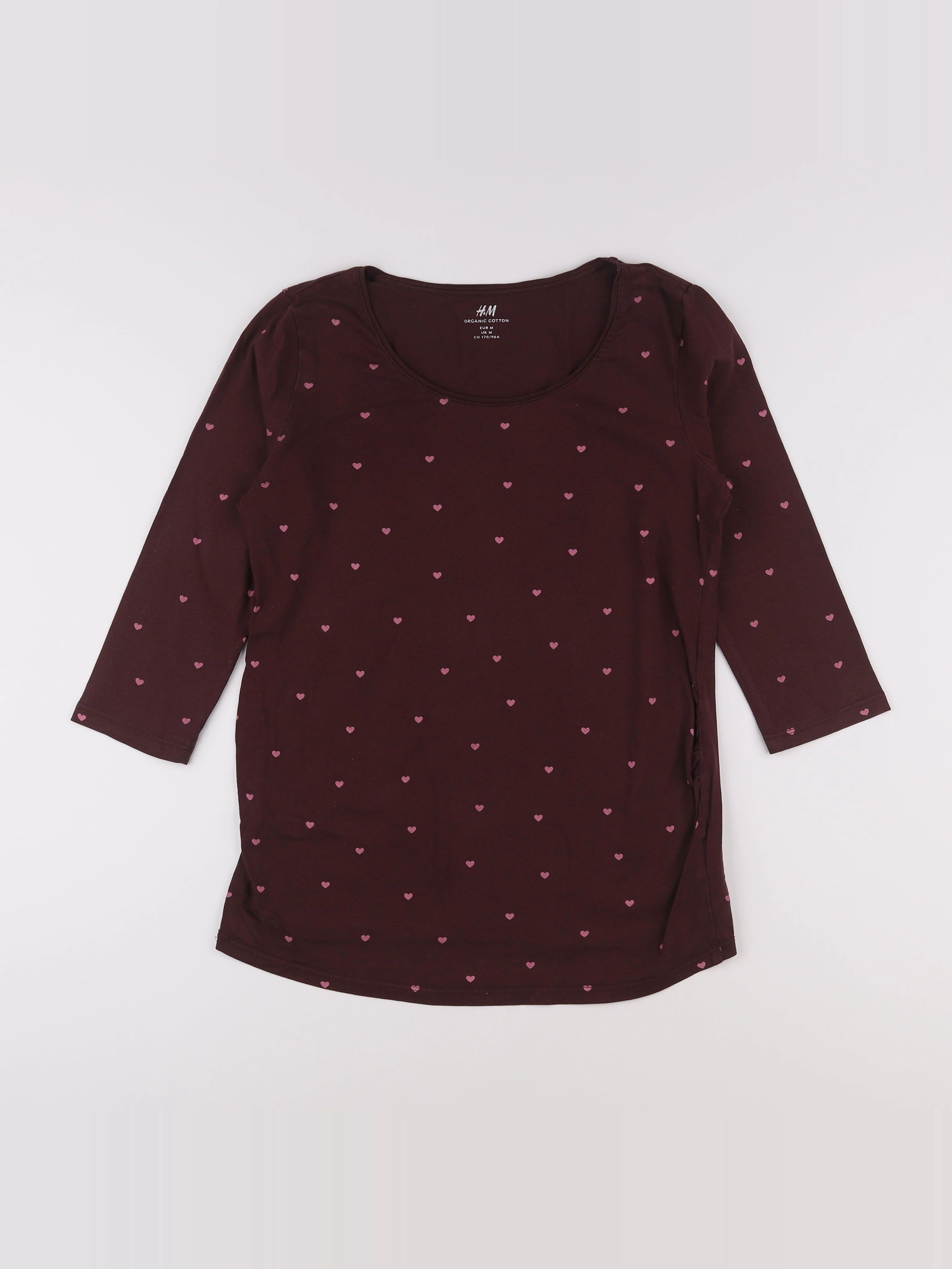 H&M - tee-shirt grossesse rouge - 38 à 40