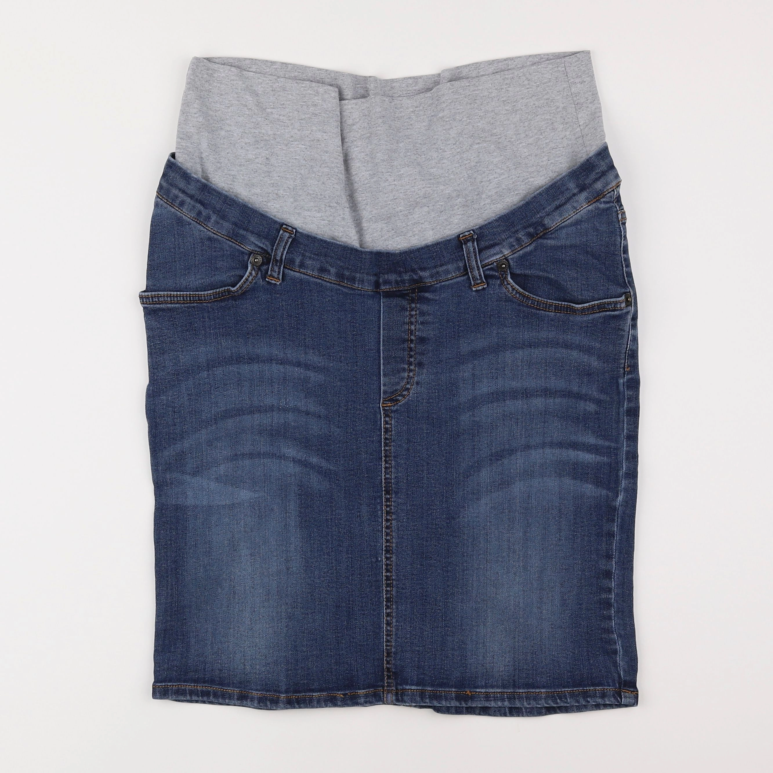 Envie de fraise - jupe grossesse bleu - 38
