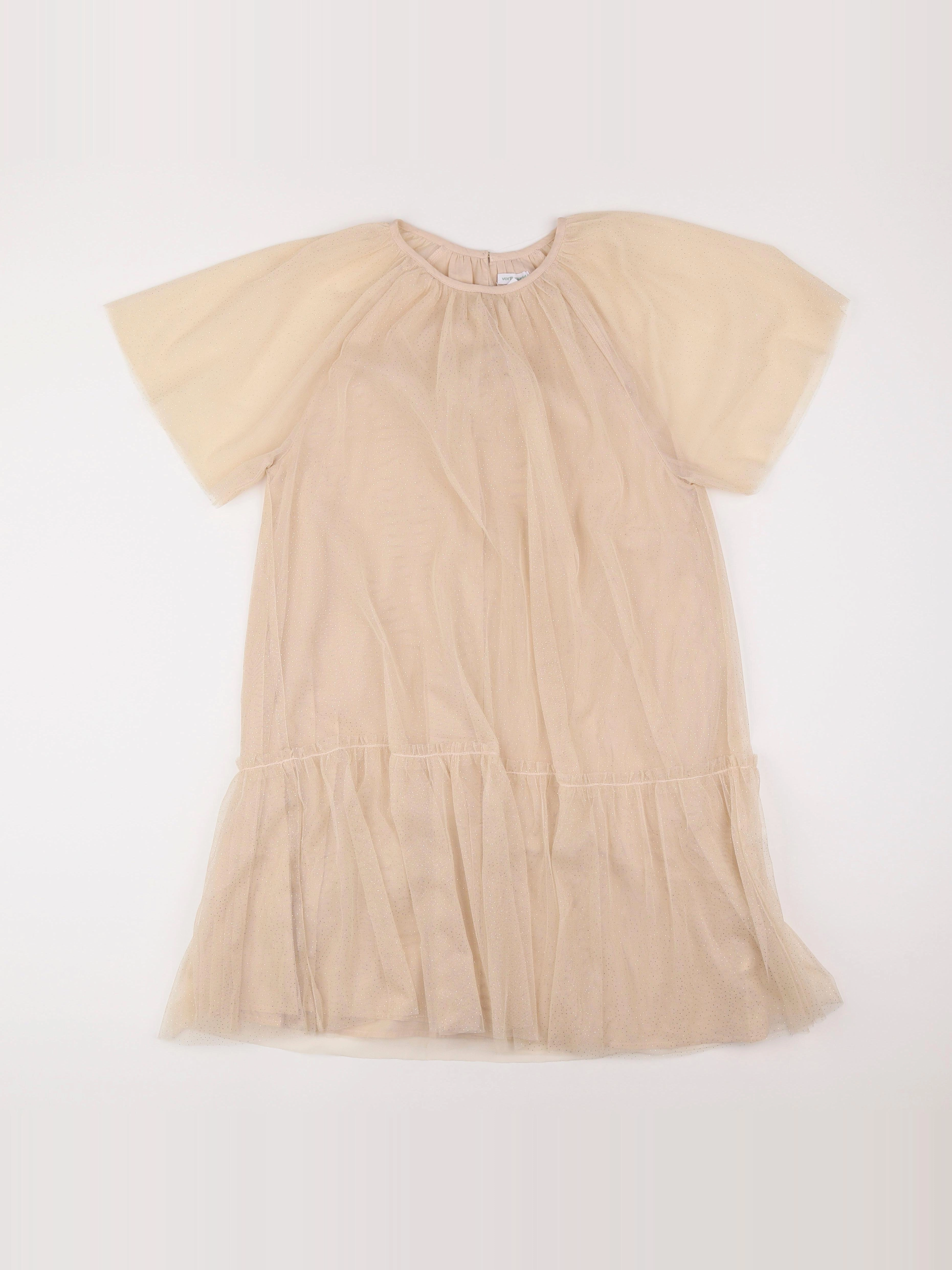 Vertbaudet - robe or - 14 ans