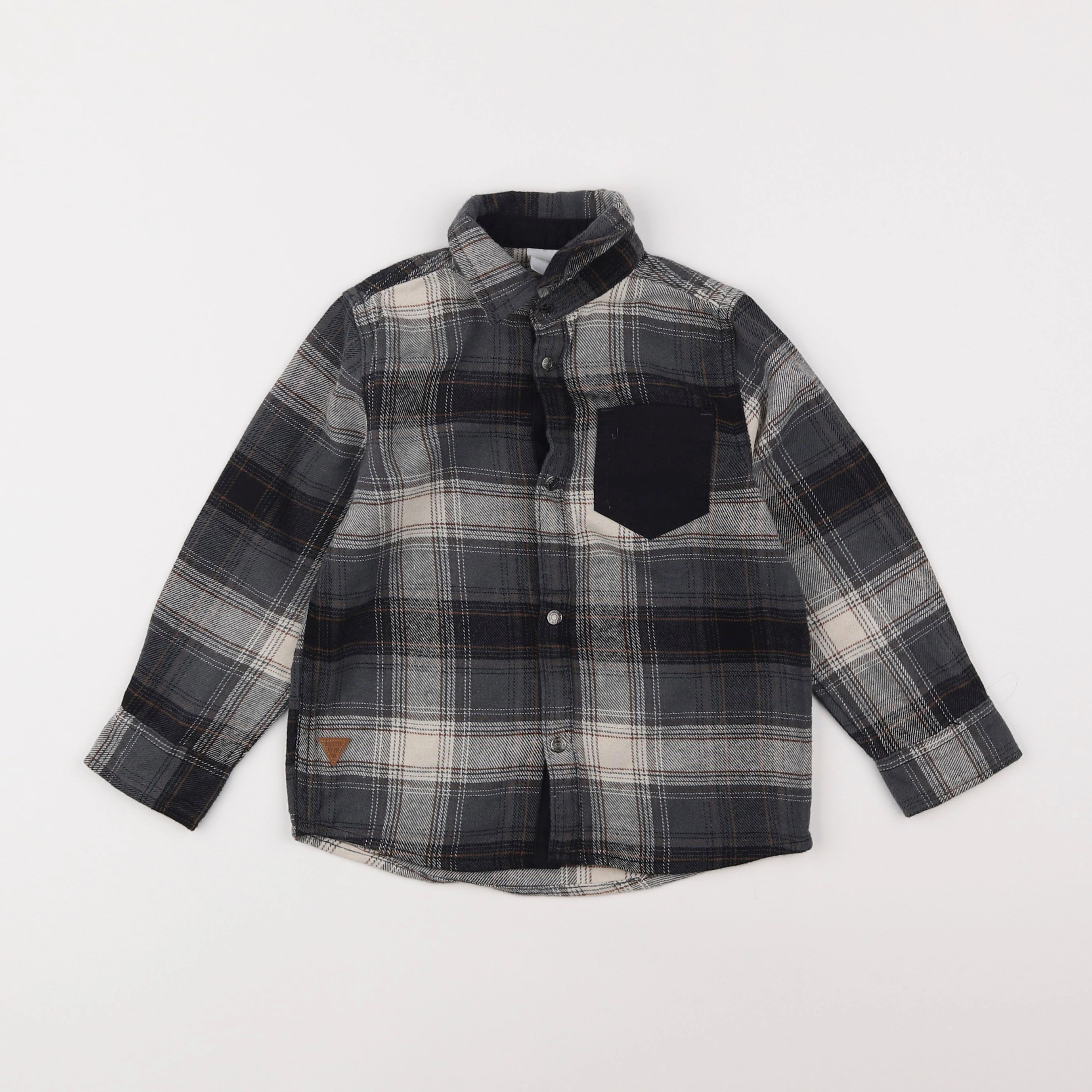 Vertbaudet - chemise gris - 4 ans