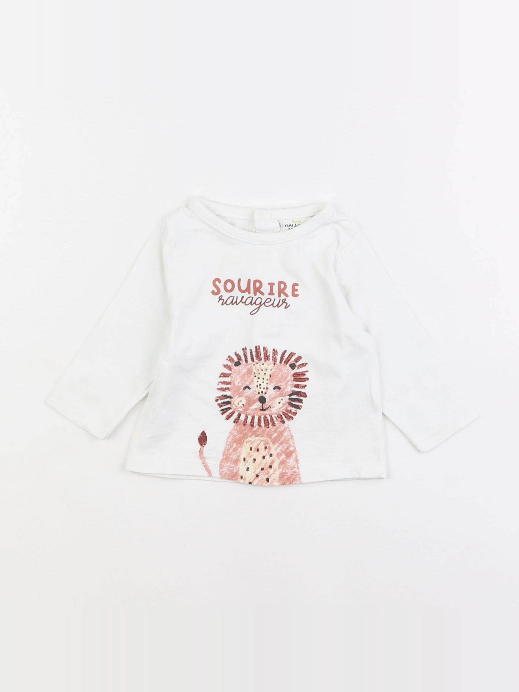Tape à l'oeil - tee-shirt blanc - 3 mois